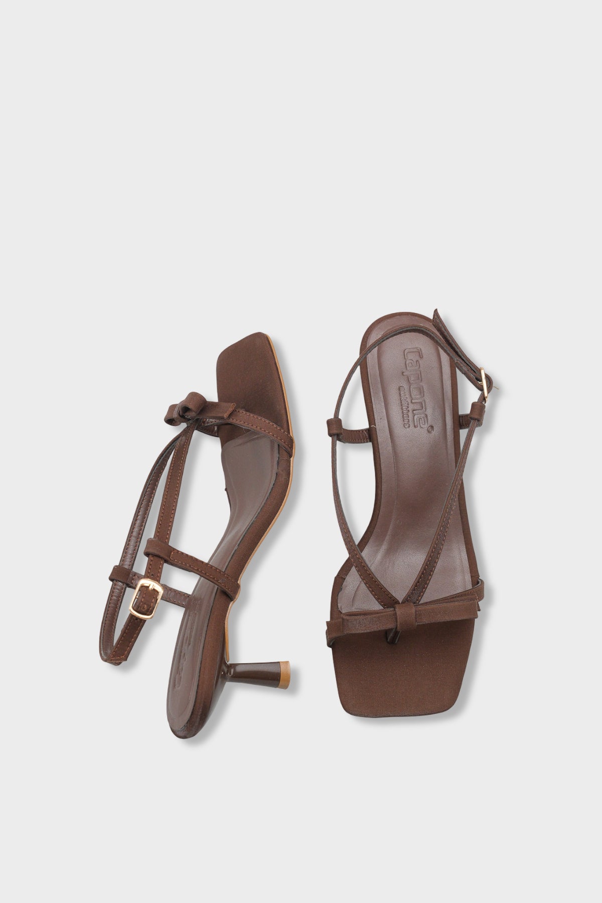 Lacey Saten Orta Topuklu Küt Burunlu Kadın Sandalet