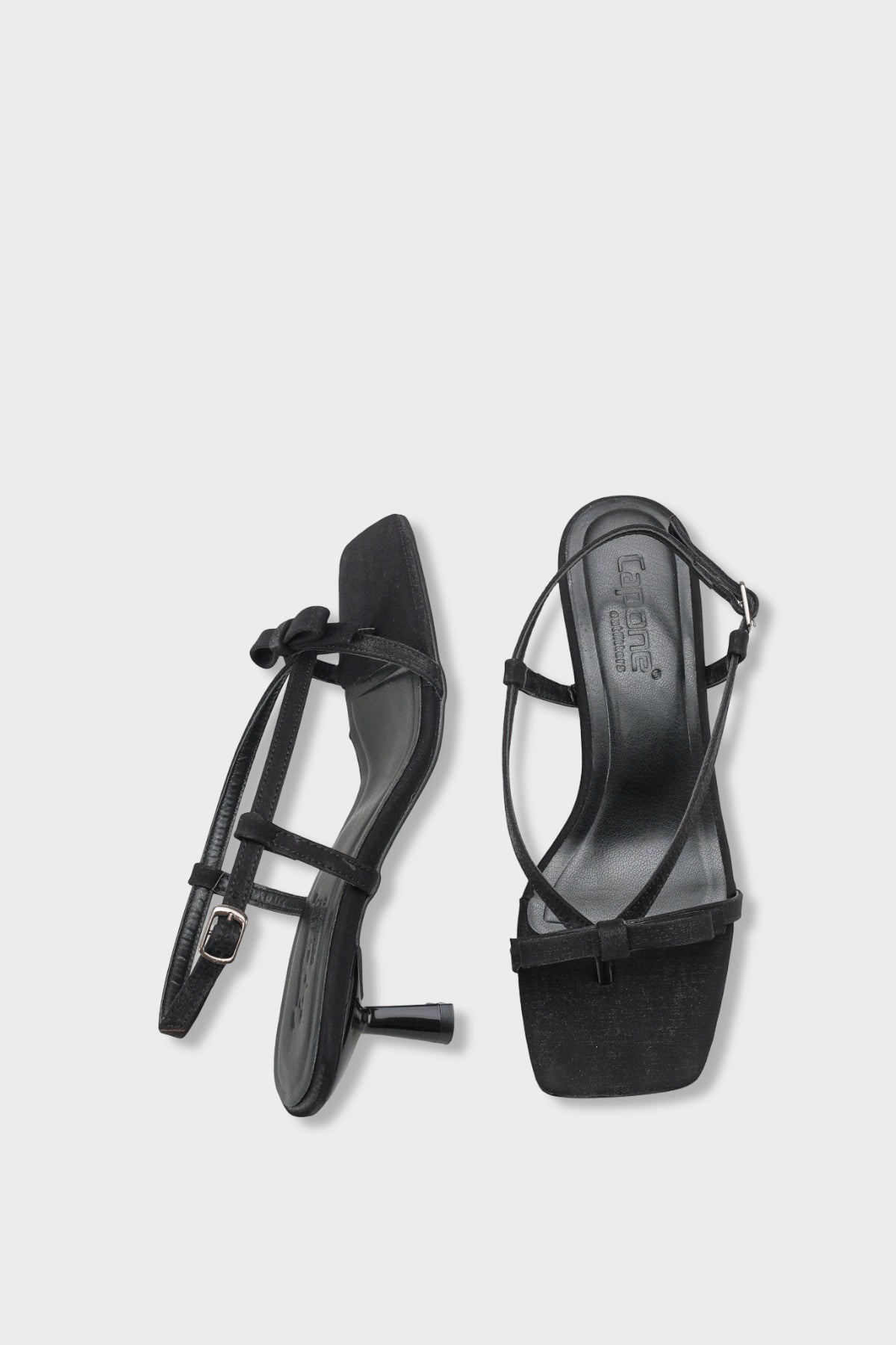 Lacey Saten Orta Topuklu Küt Burunlu Kadın Sandalet