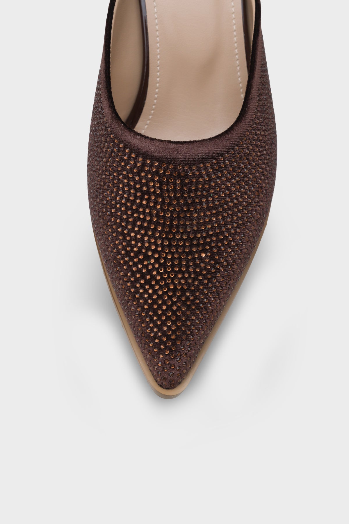 Ivy  Sivri Burunlu Taşlı Burnu Kapalı Kadın Terlik