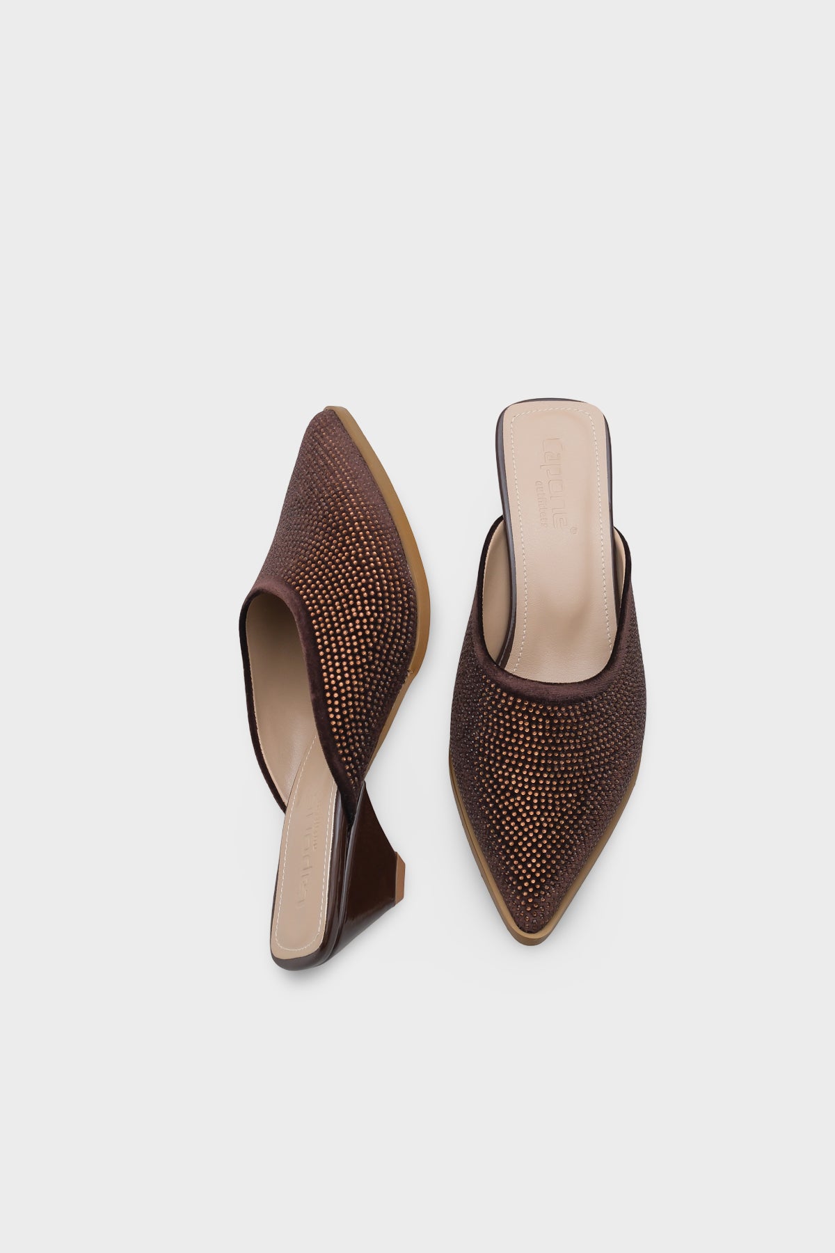 Ivy  Sivri Burunlu Taşlı Burnu Kapalı Kadın Terlik