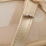 Marnie Sivri Burunlu Fileli Metal Tokalı Orta Topuklu Şık Kadın Terlik