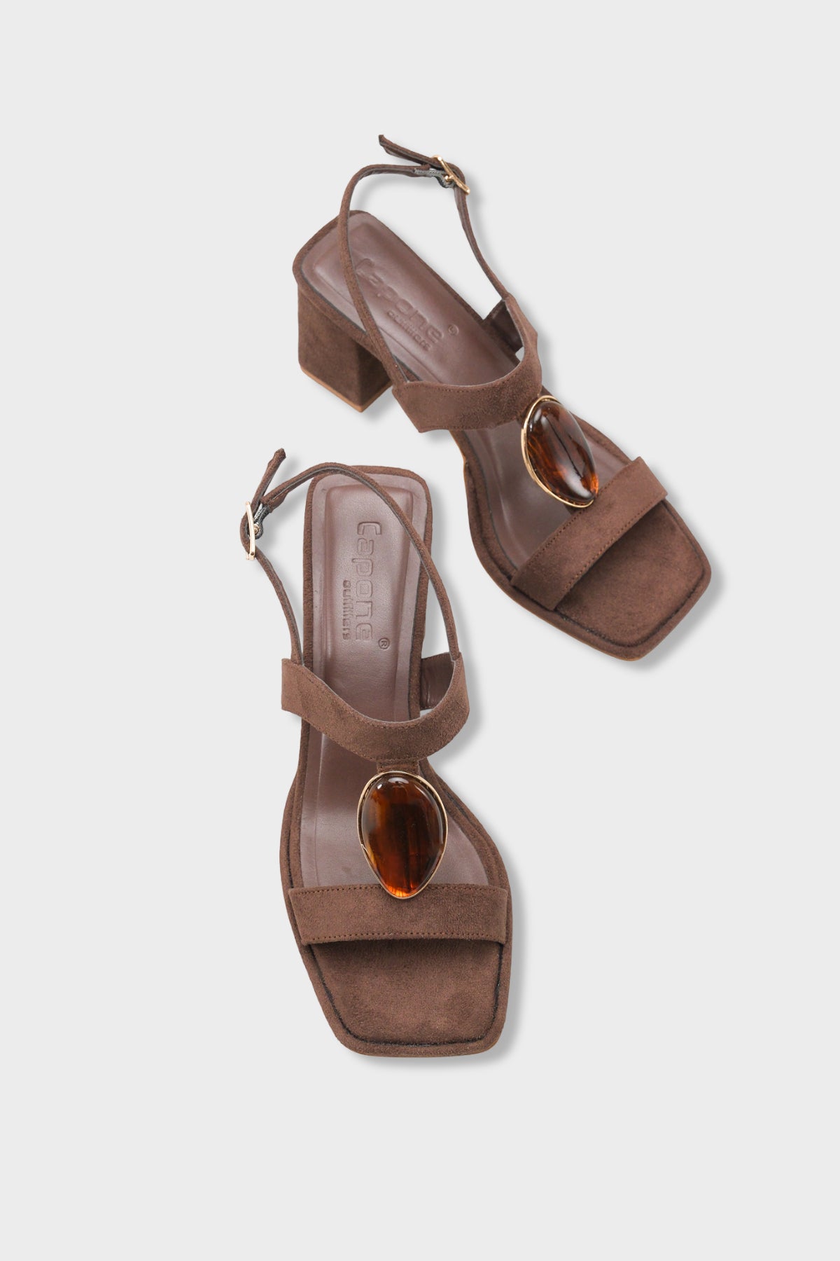 Ronni Orta Topuklu Taşlı Süet Görünümlü Kadın Ayakkabı