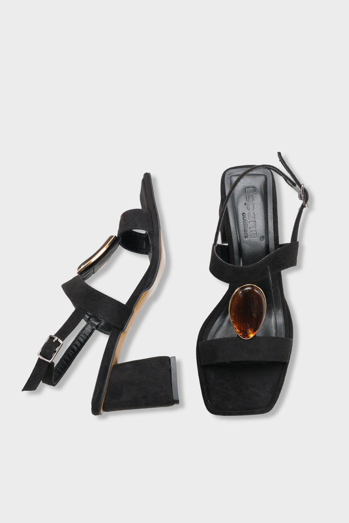 Ronni Orta Topuklu Taşlı Süet Görünümlü Kadın Ayakkabı