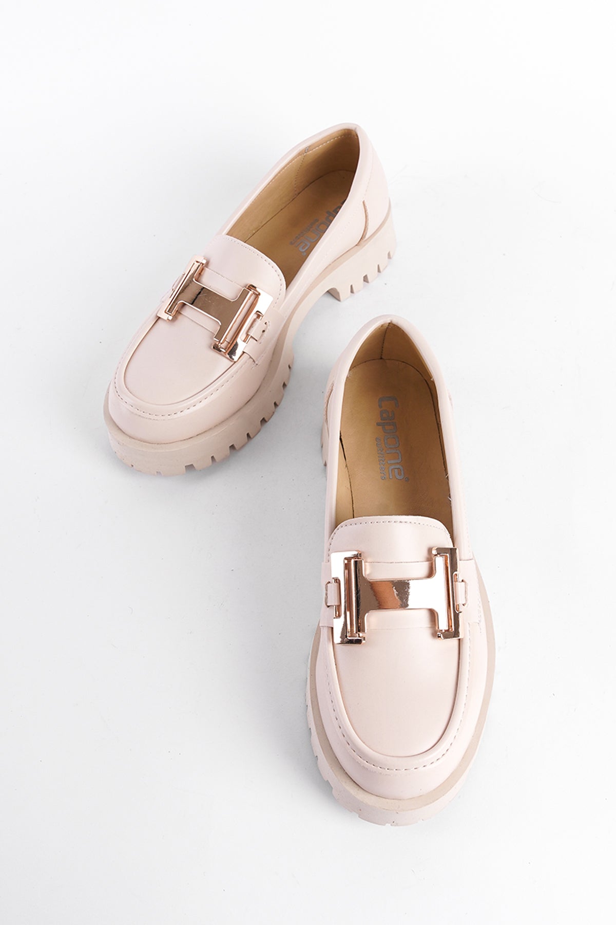 Trak Tabanlı Metal  H Tokalı  Kadın Loafer