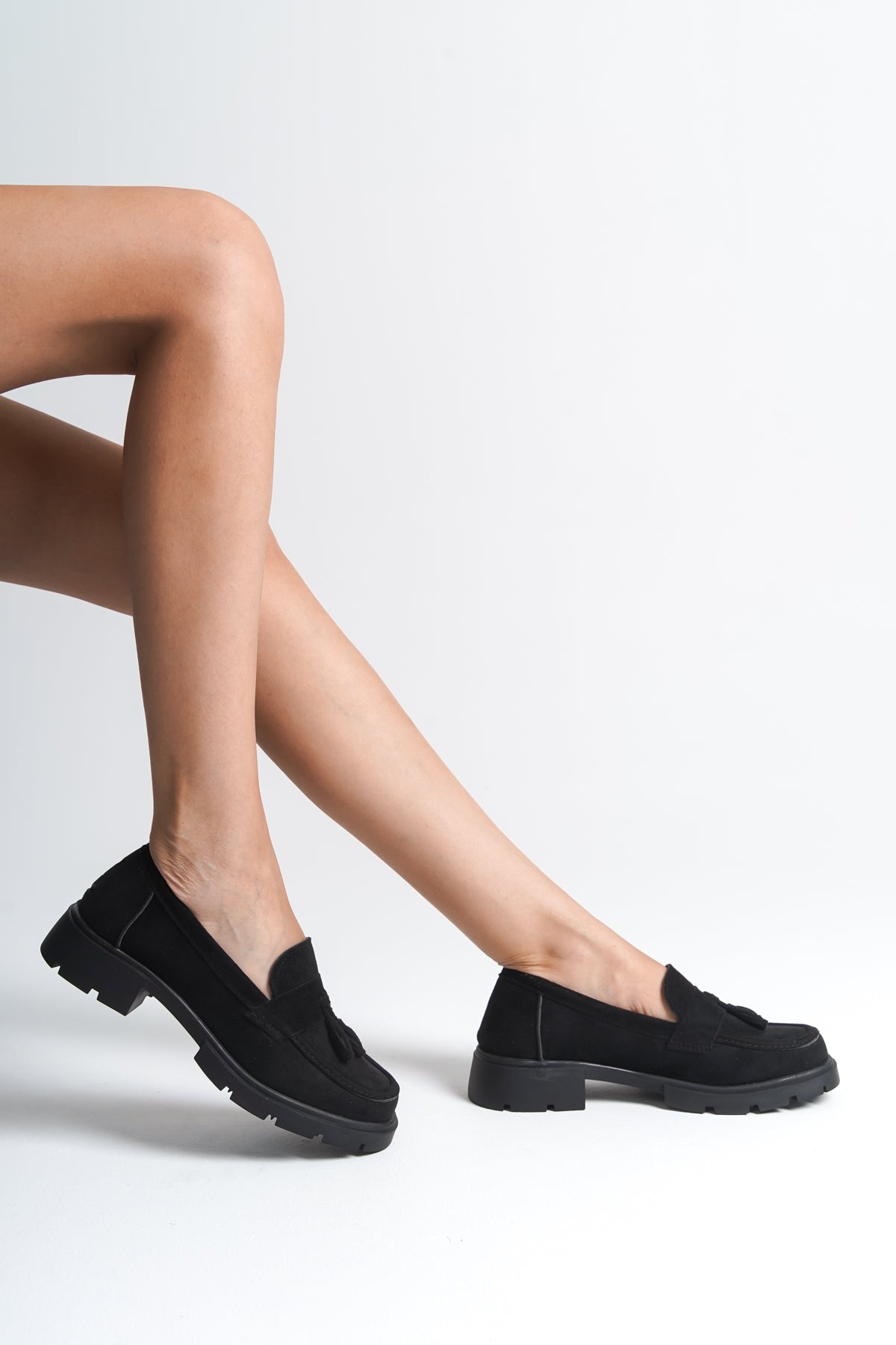 Elga Trak Tabanlı Püsküllü Kadın Loafer