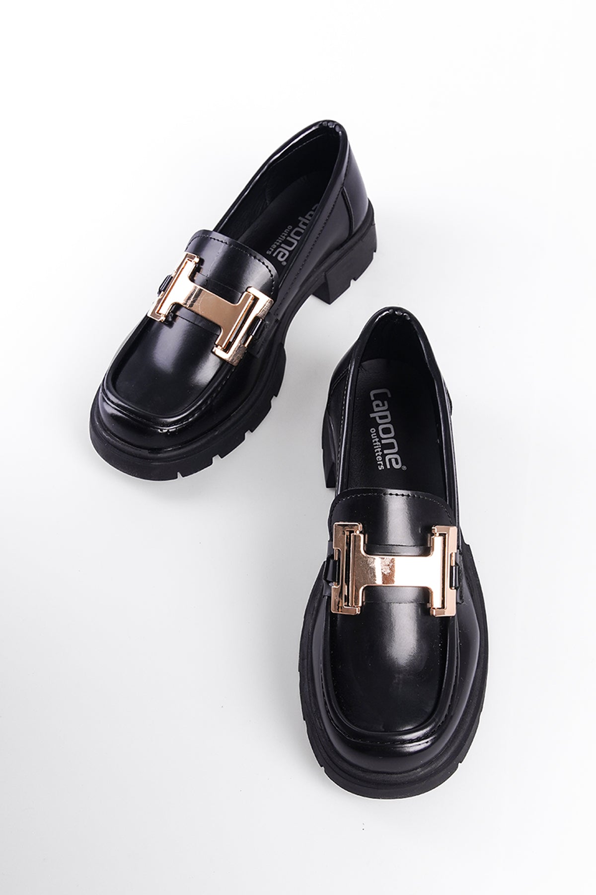 Trak Tabanlı Metal Tokalı Kadın Loafer