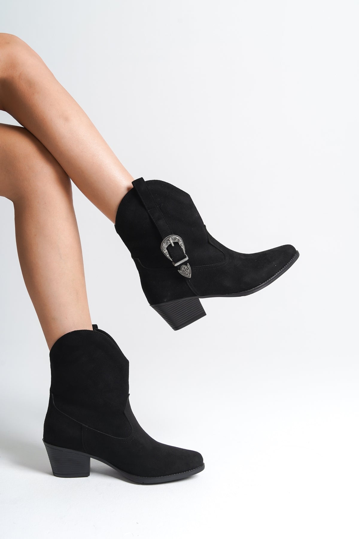 Zane Süet Çekmeli Kadın Kovboy Bot