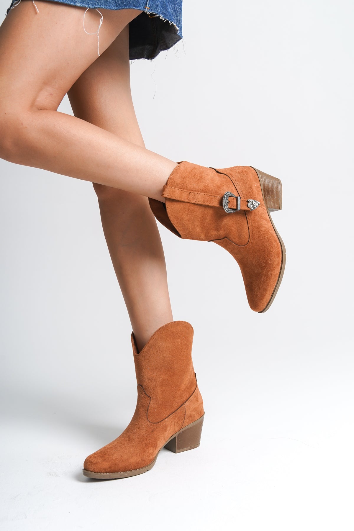 Zane Süet Çekmeli Kadın Kovboy Bot