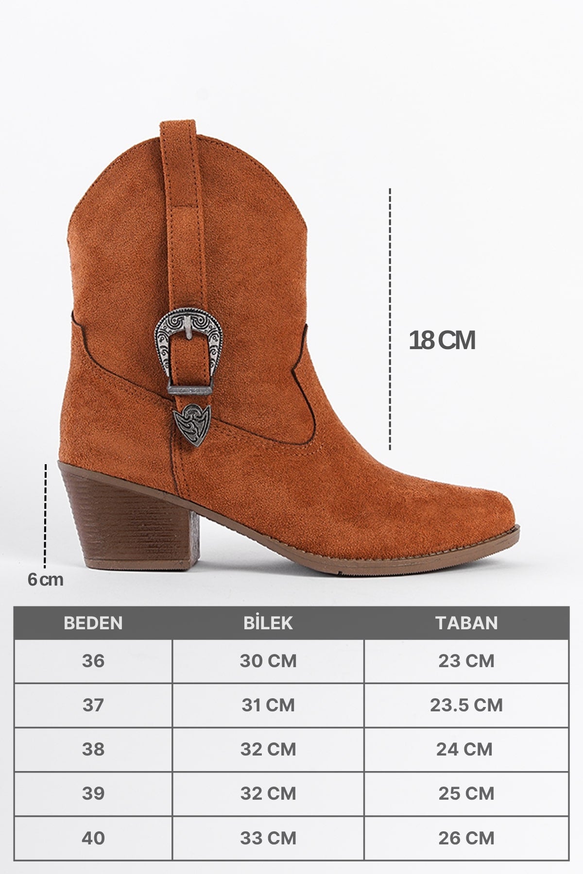 Zane Süet Çekmeli Kadın Kovboy Bot