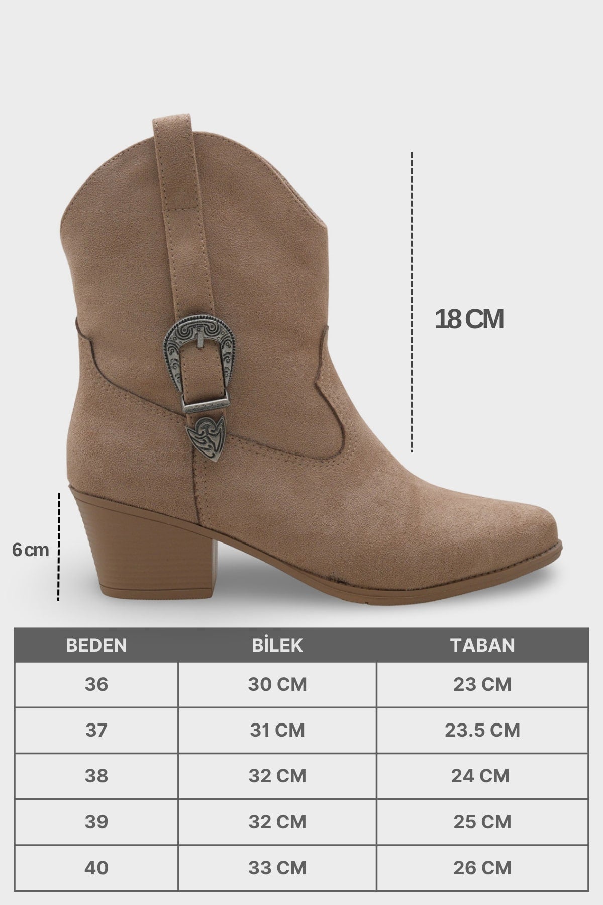 Zane Süet Çekmeli Kadın Kovboy Bot