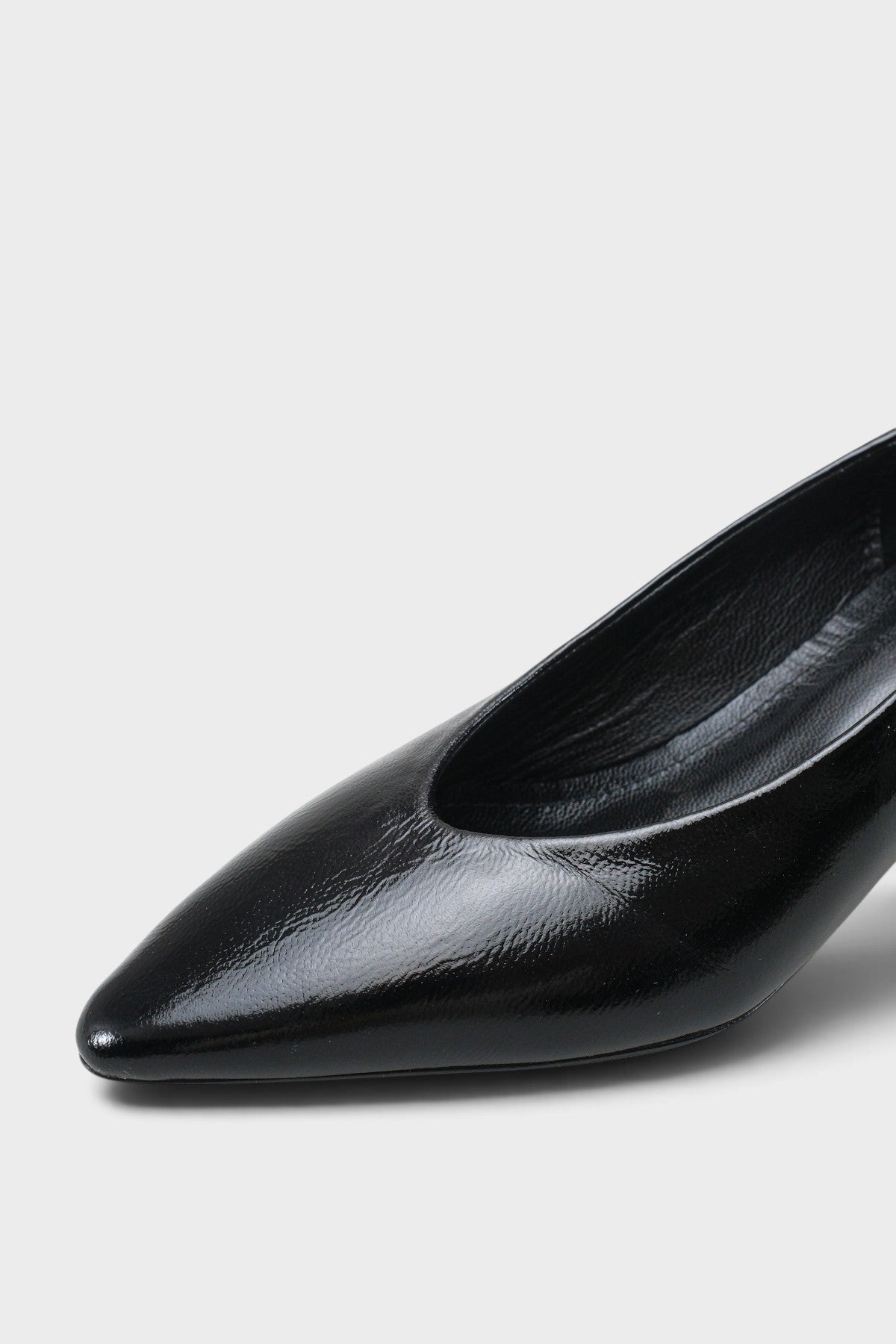 Elwina Hakiki Deri Sivri Burunlu Kısa Topuklu Stiletto