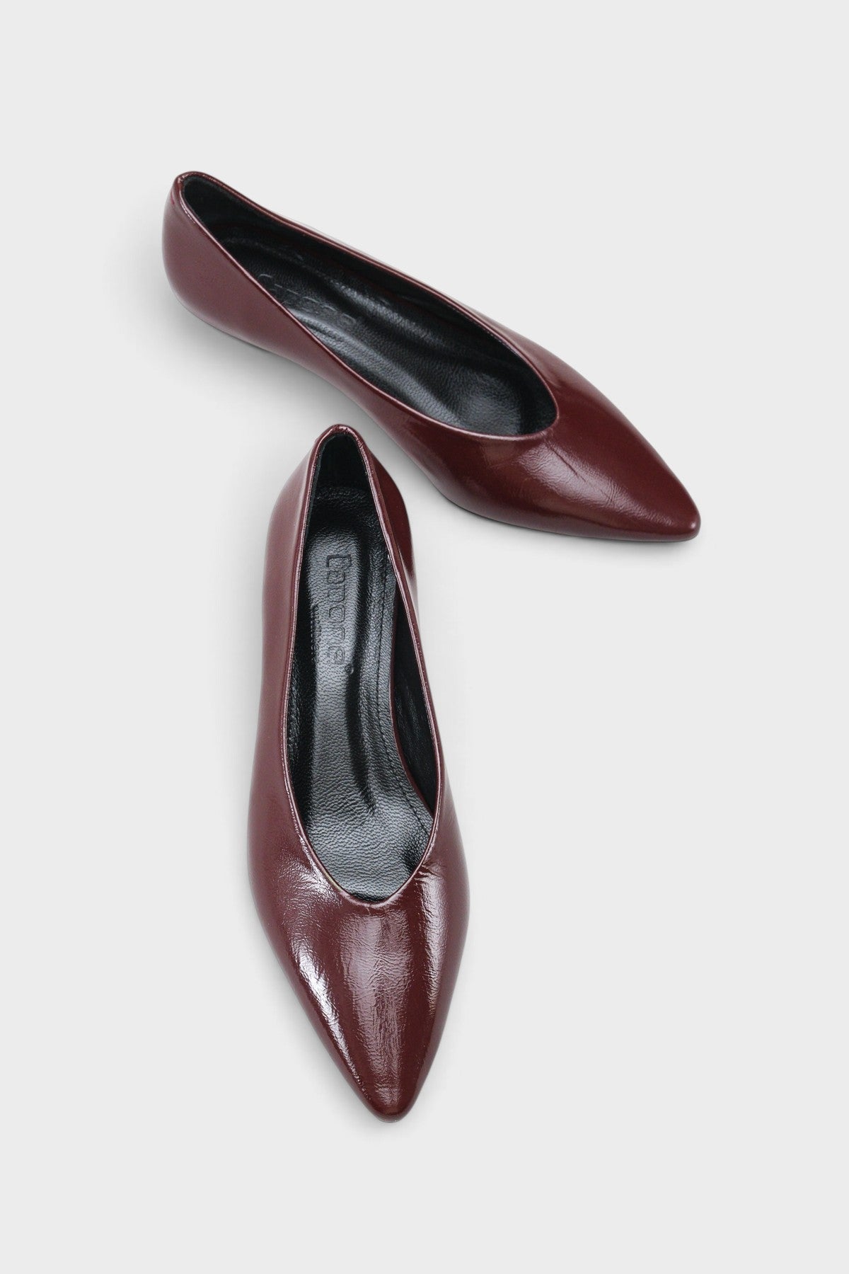 Elwina Hakiki Deri Sivri Burunlu Kısa Topuklu Stiletto
