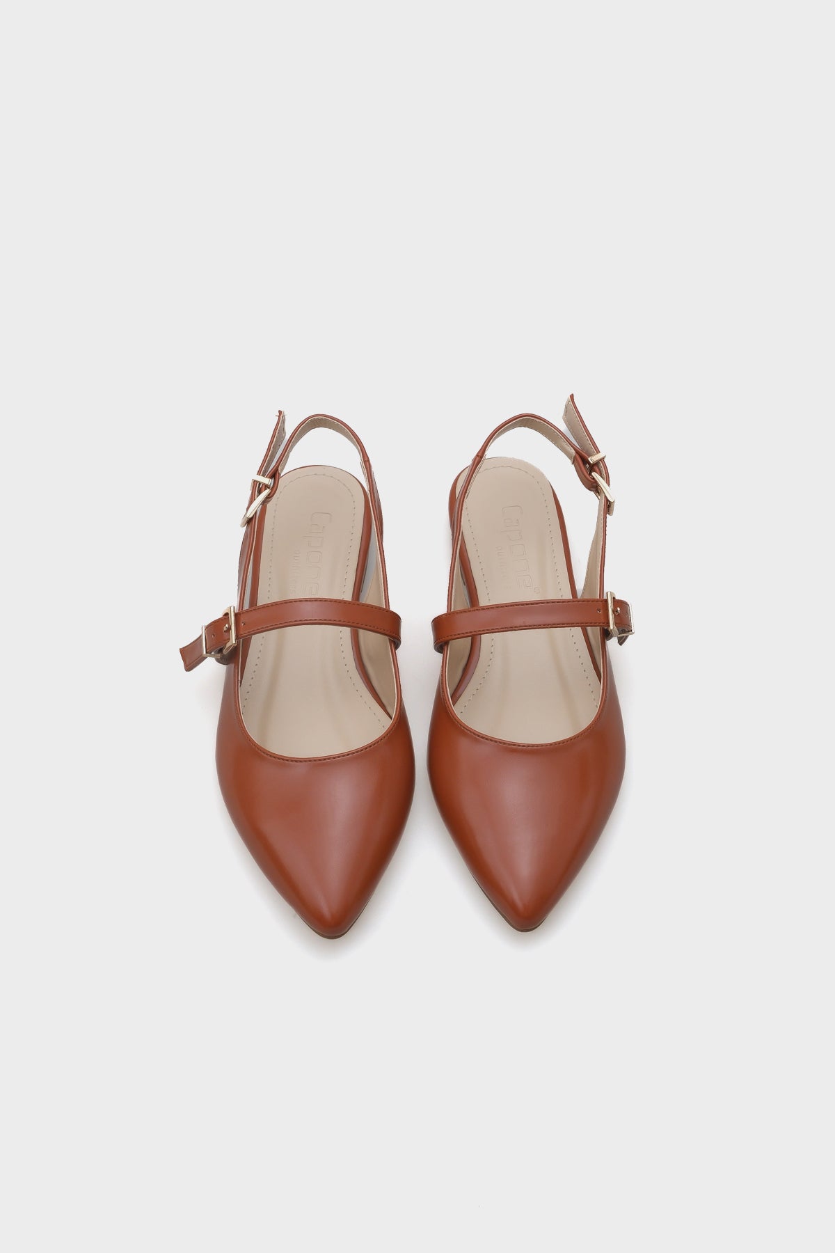 Anna Arkası Açık Bantlı Toka Detaylı Sivri Burunlu  Kadın Babet