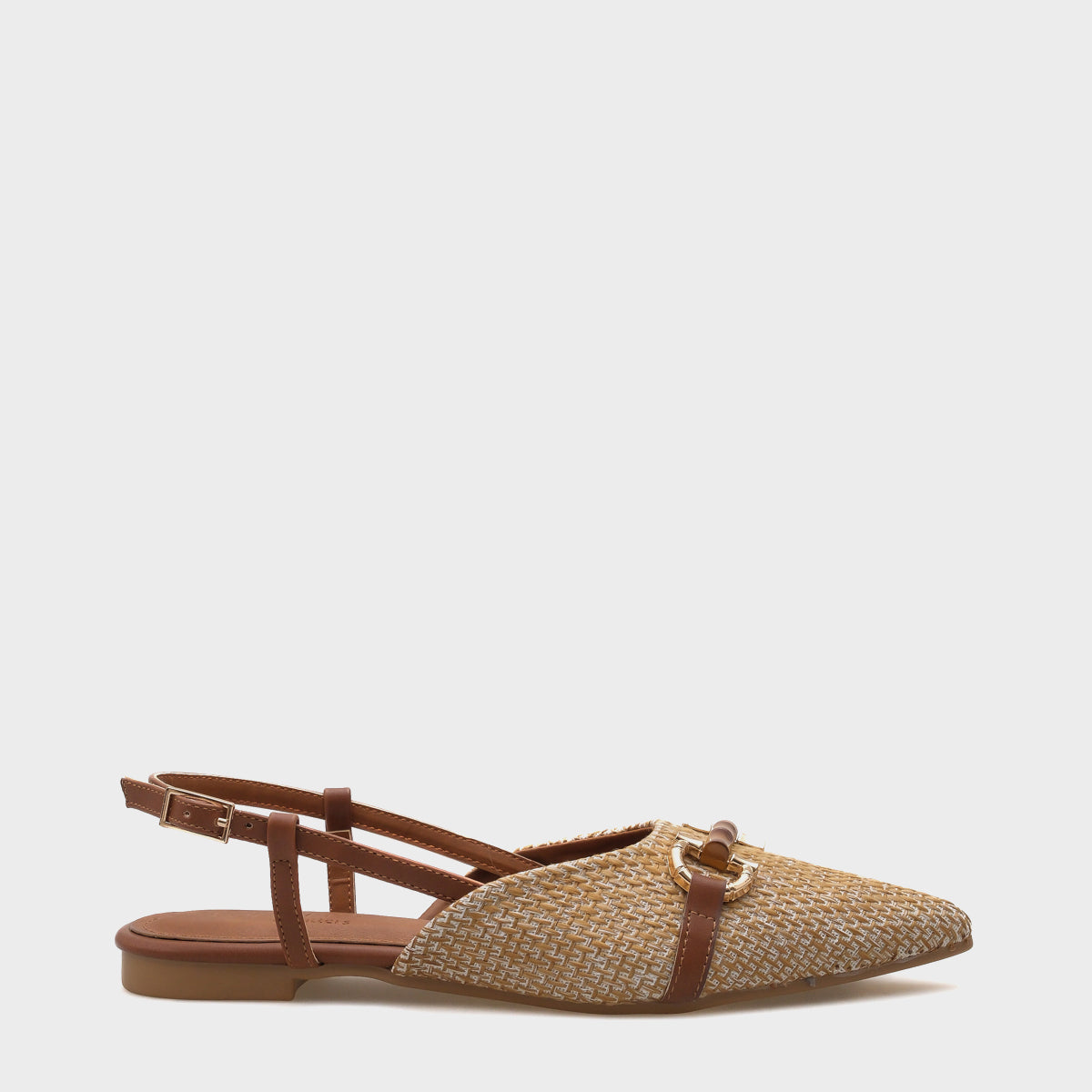 Aria Hasır Ahşap Tokalı Kadın Babet