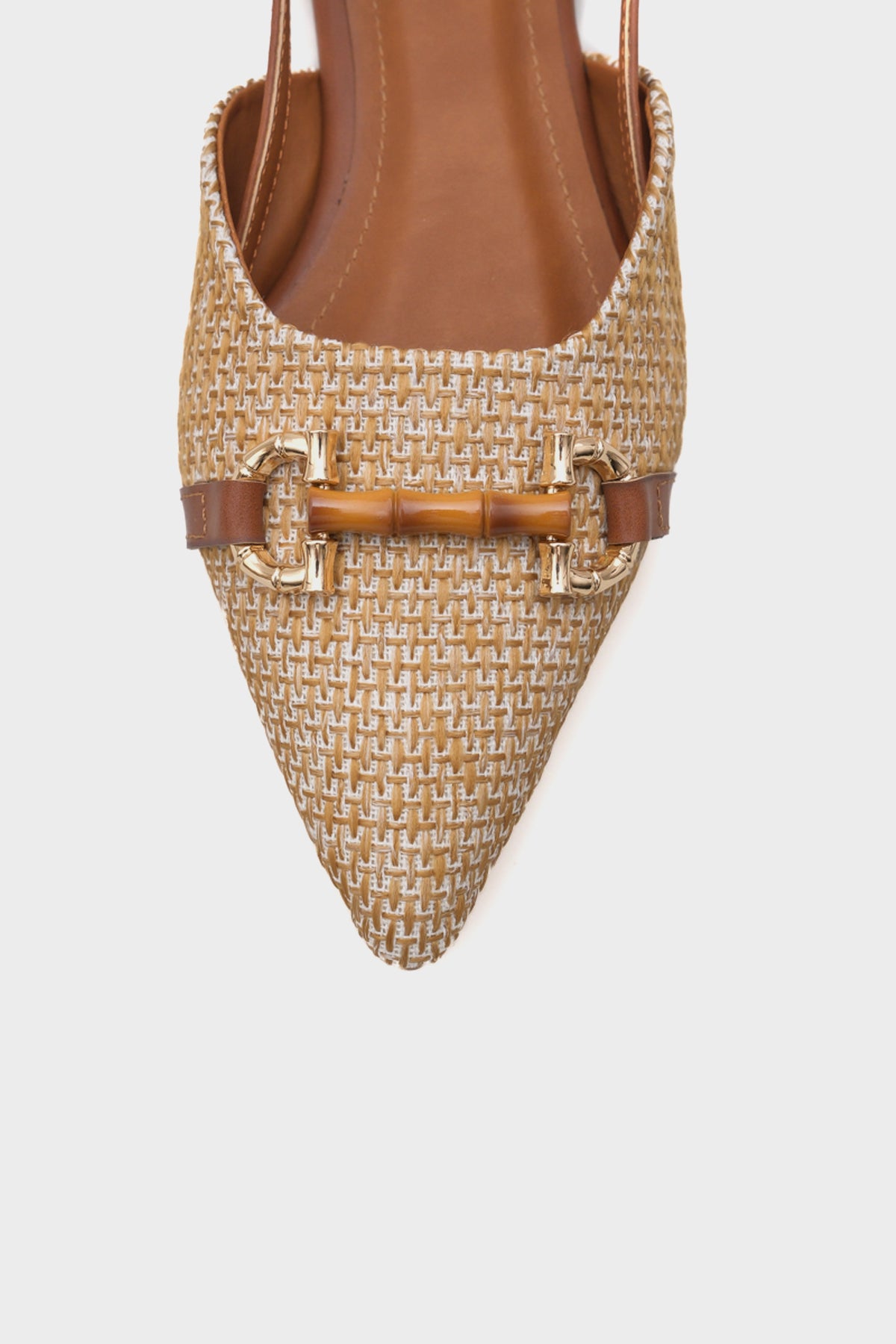 Aria Hasır Ahşap Tokalı Kadın Babet