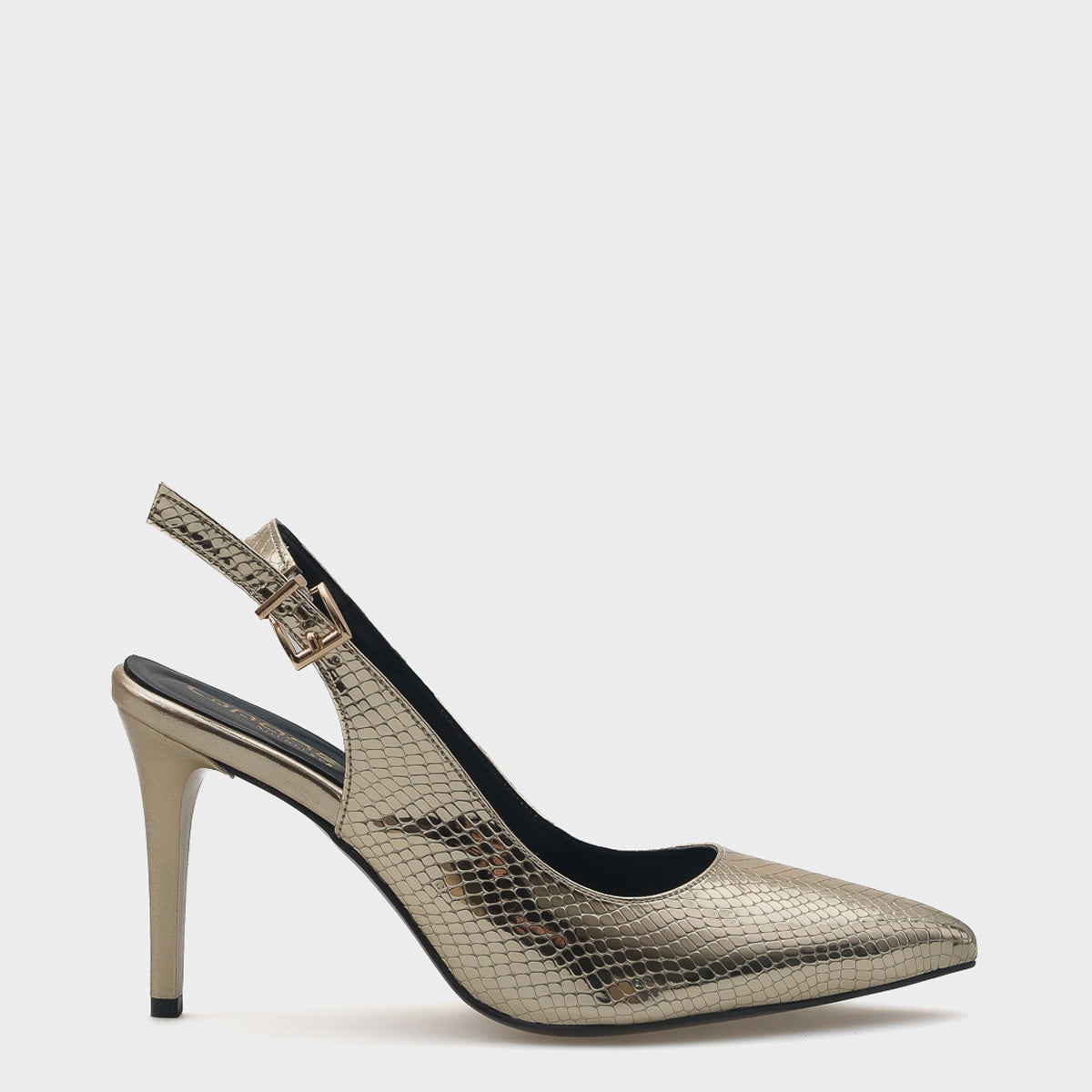 Sally Arkası Açık Orta Topuklu Yumuşak Pedli Taban Kadın Ayakkabı