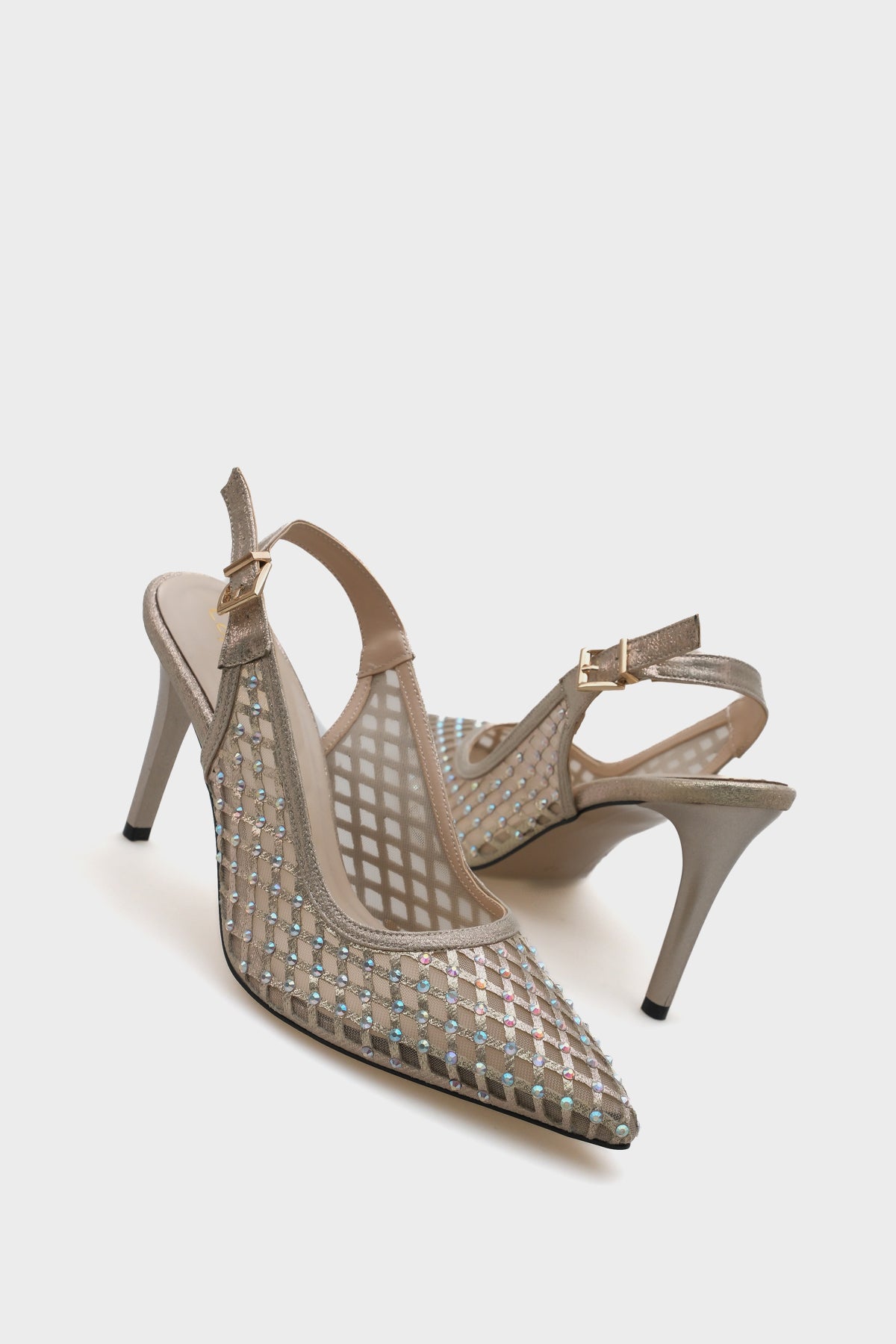 Hilary Taşlı Fileli Stiletto