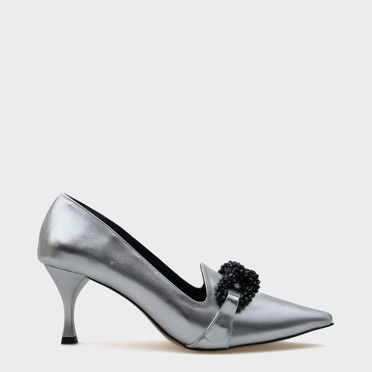 Hilda Orta Topuklu Sivri Burunlu Taşlı Kadın Ayakkabı