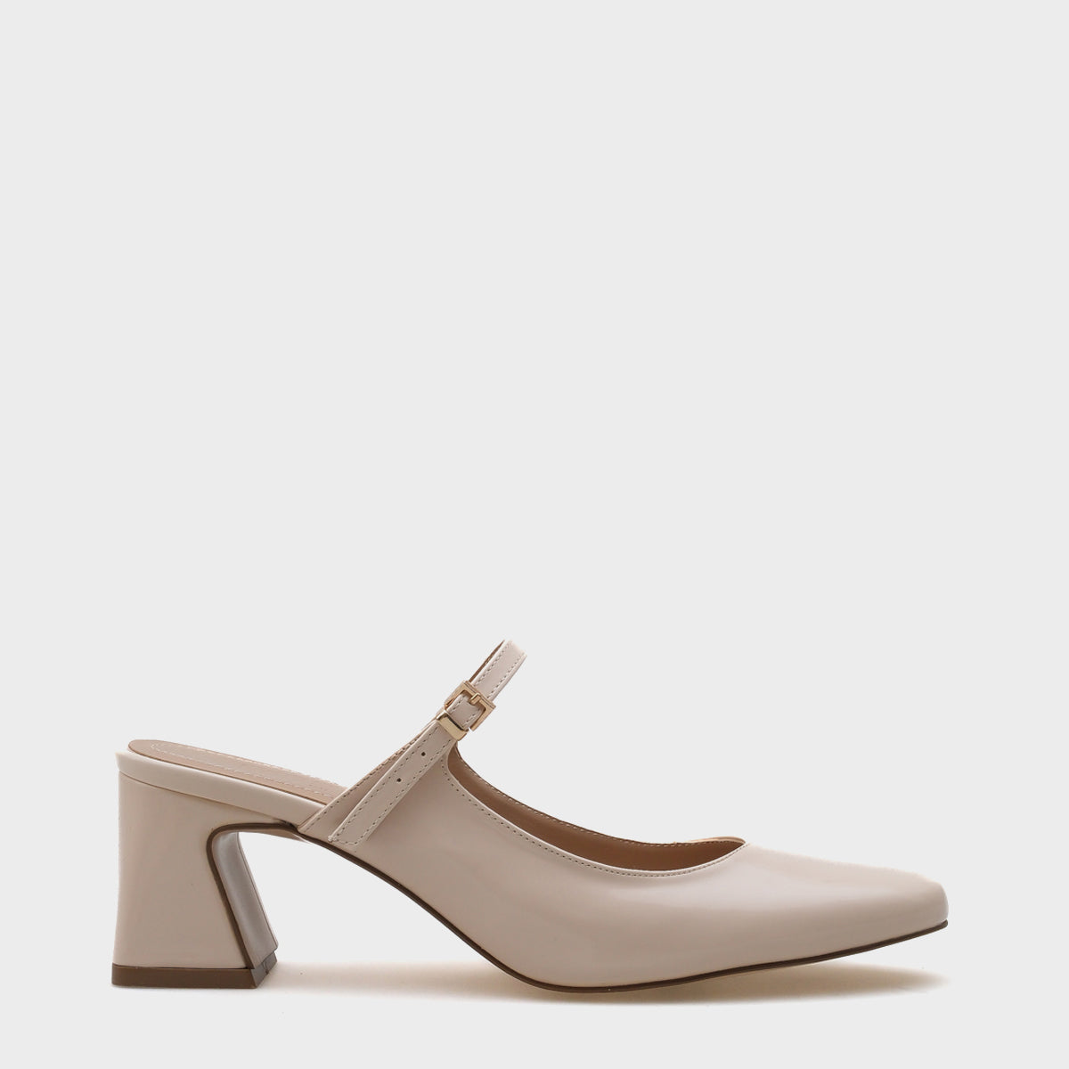 Nancy Orta Topuklu Bantlı Burnu Kapalı Kadın Terlik