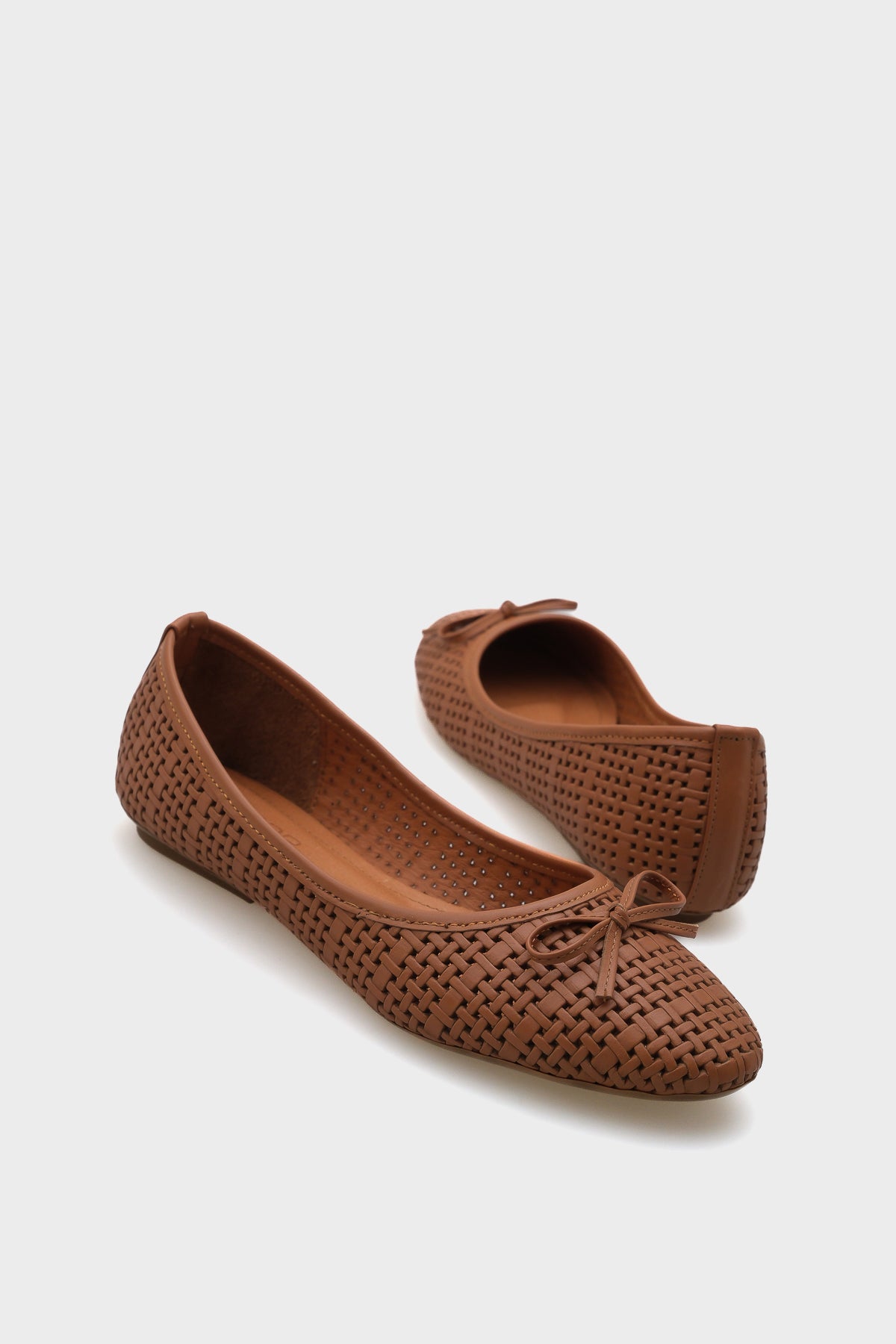 Ava Hakiki Deri Hasır Baskılı Kadın Babet