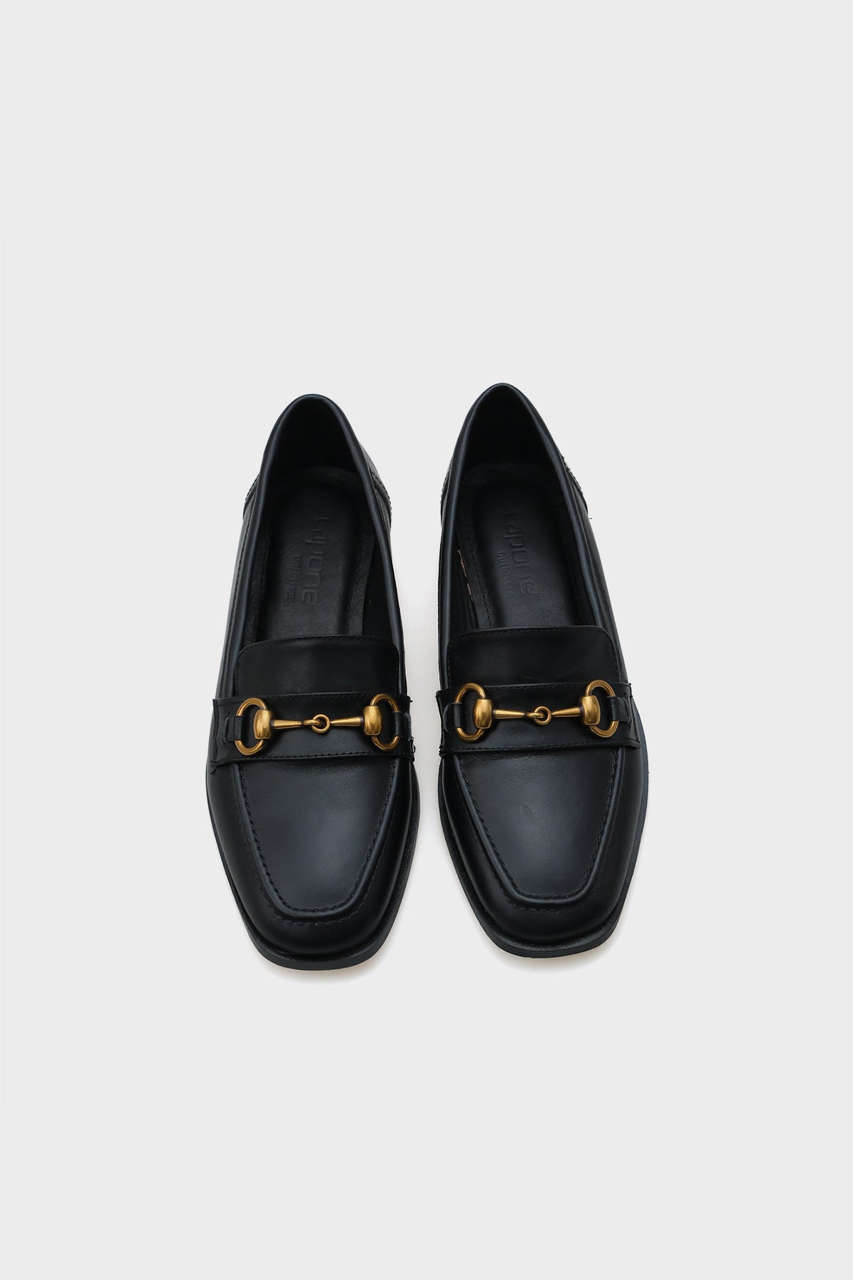 Carly Hakiki Deri Metal Tokalı Kadın Loafer Ayakkabı