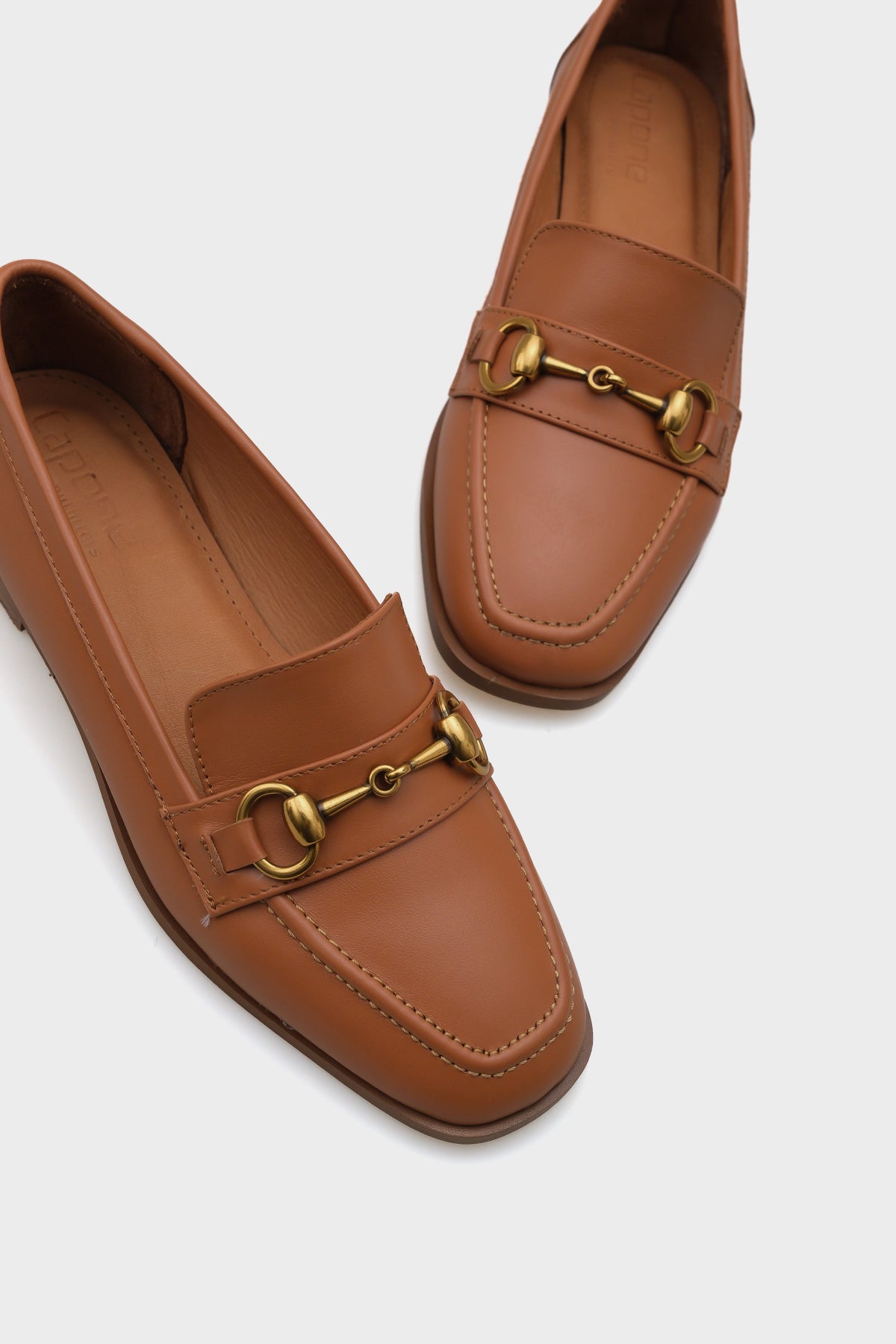 Carly Hakiki Deri Metal Tokalı Kadın Loafer Ayakkabı