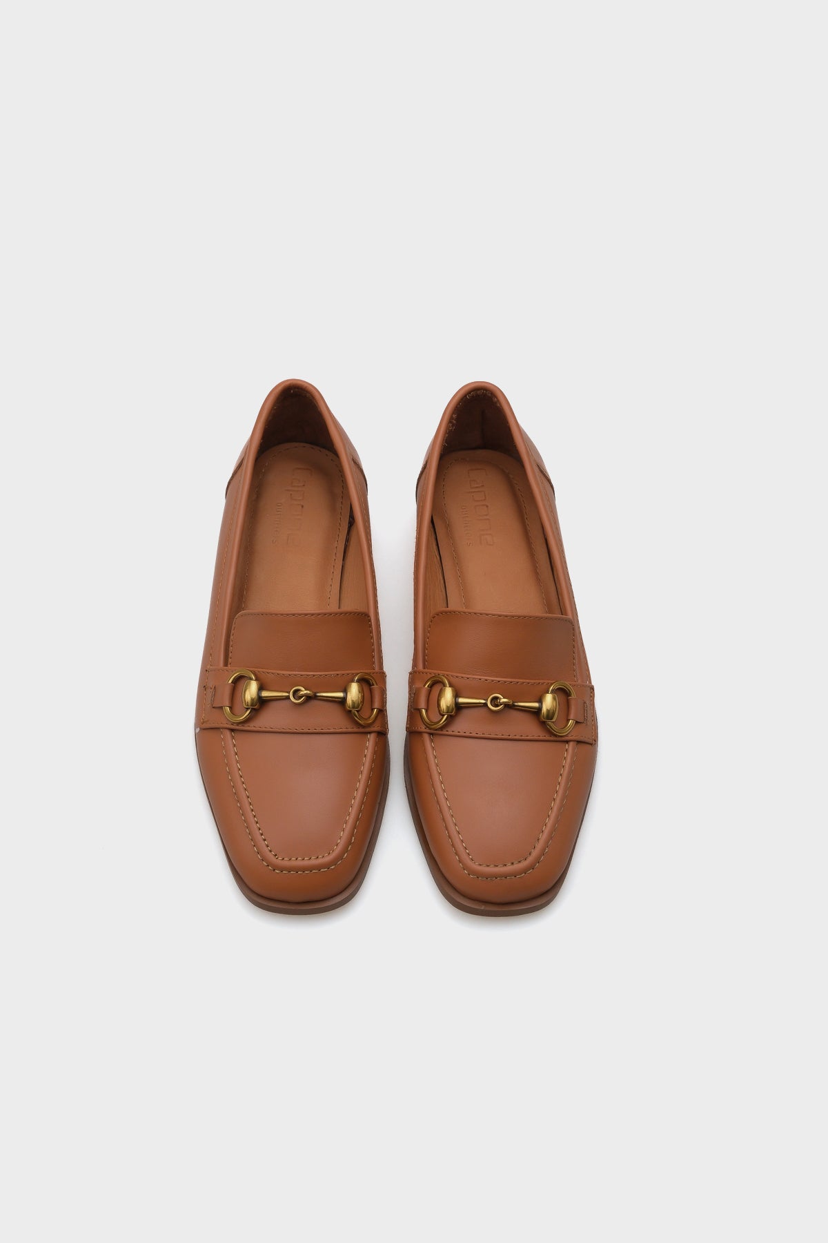 Carly Hakiki Deri Metal Tokalı Kadın Loafer Ayakkabı