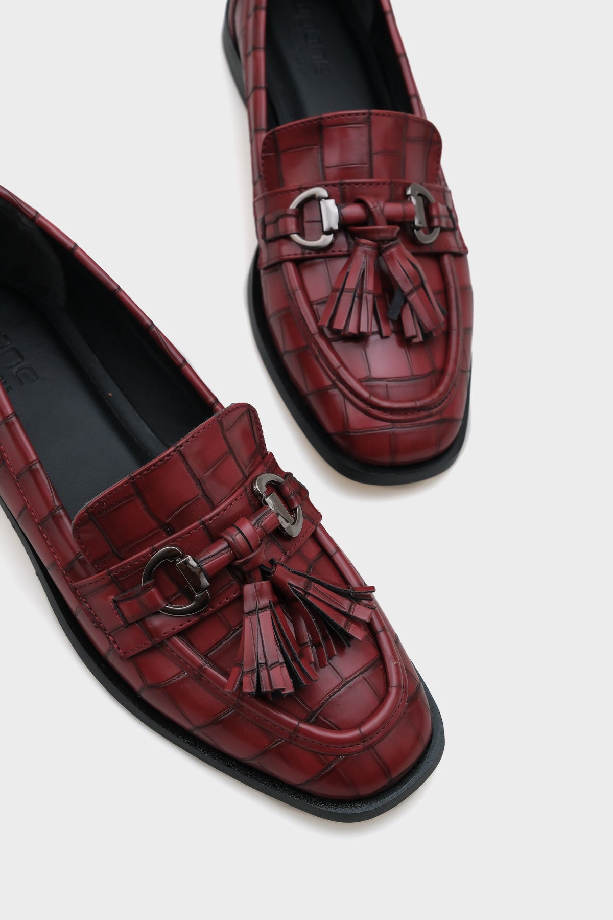 Carolin Metal Tokalı Püsküllü Kadın Loafer Ayakkabı