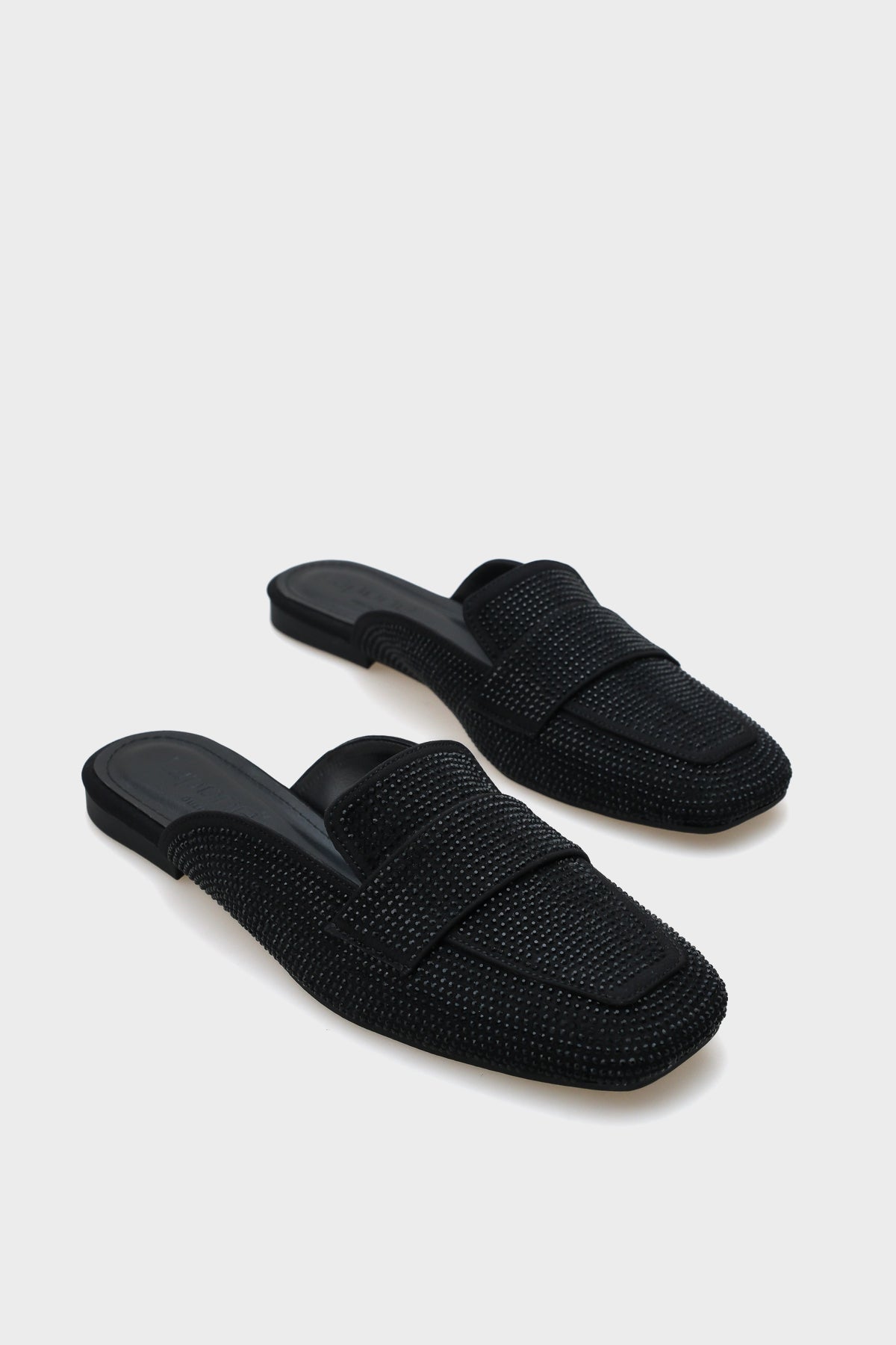 Nani Saten Taşlı Kadın Loafer Terlik