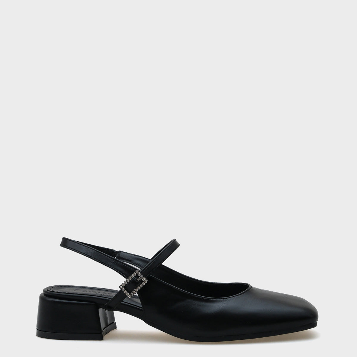 Shana Orta Topuklu Mary Jane Taşlı Tokalı Kadın Ayakkabı