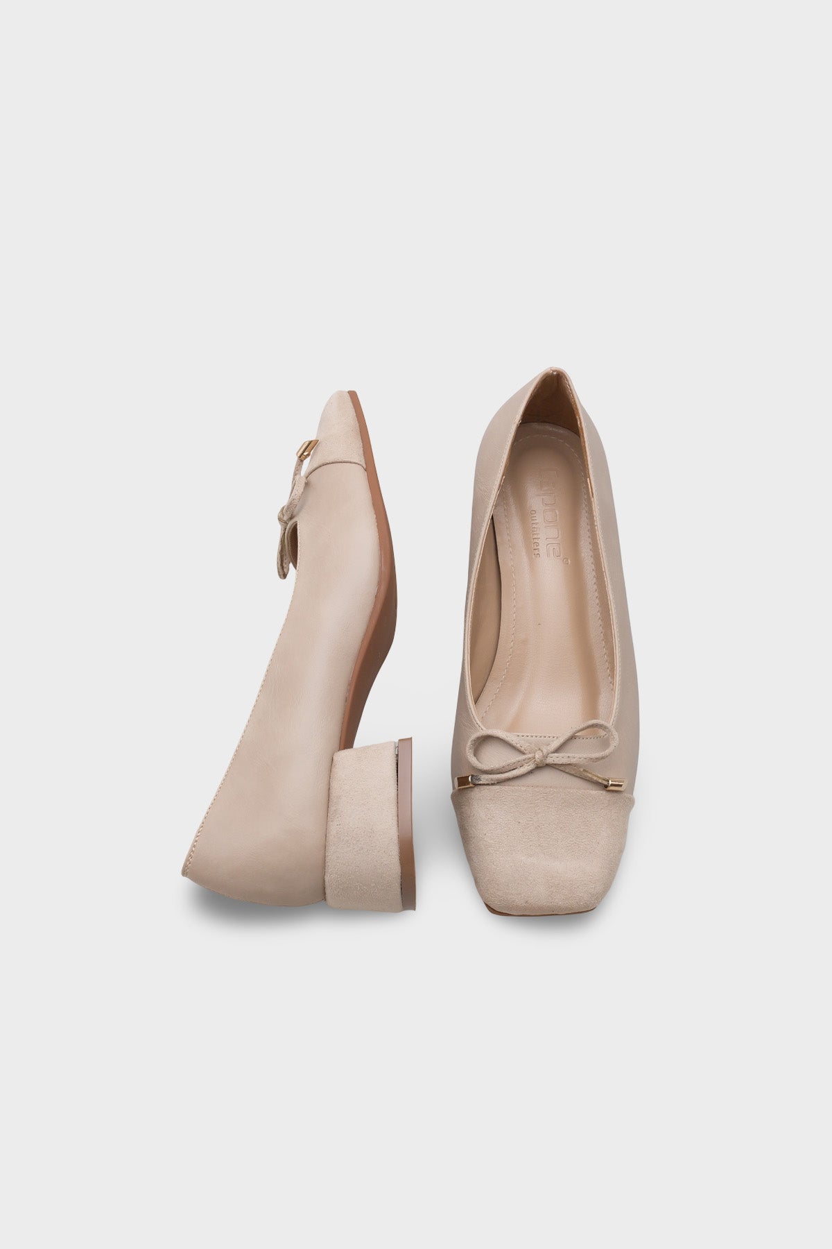 Myriam Küt Burunlu Fiyonklu Kısa Topuklu Kadın Ayakkabı