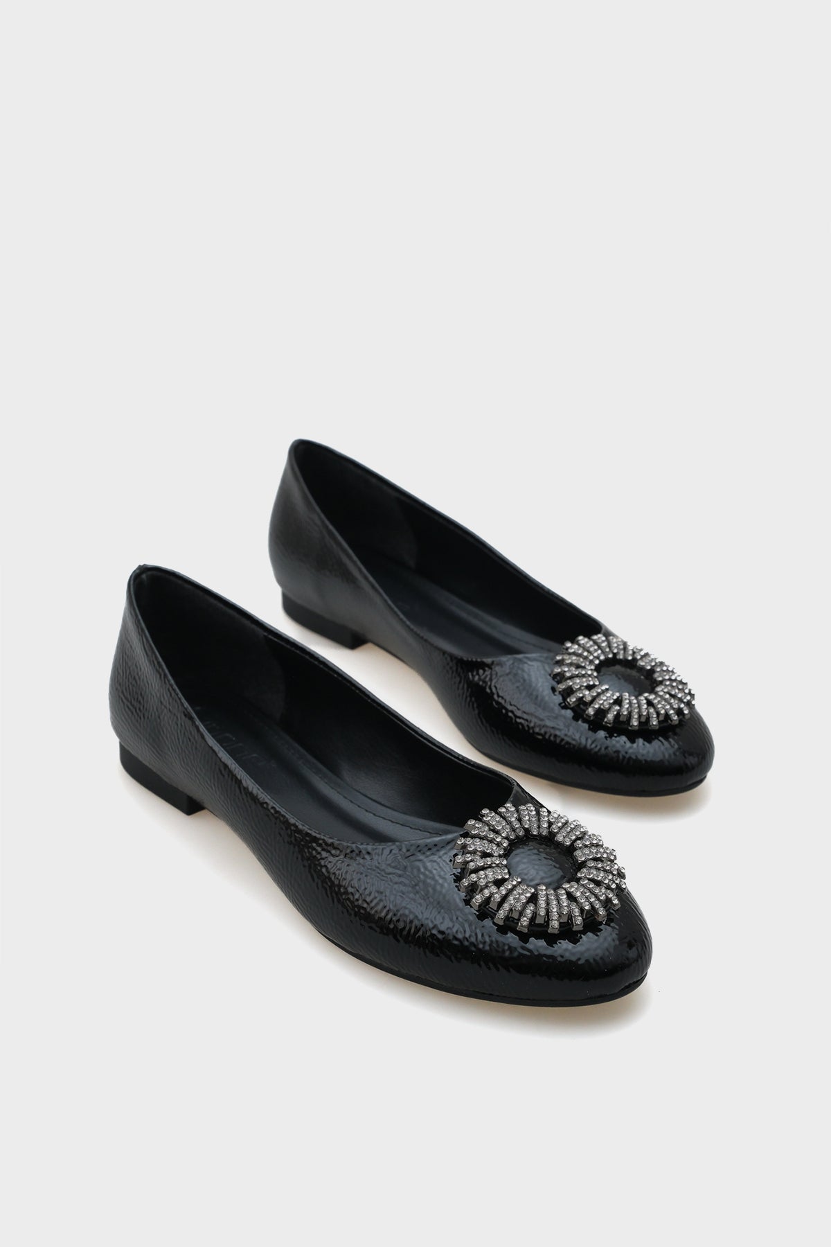 Bianca Taşlı Yuvarlak Tokalı Kadın Babet