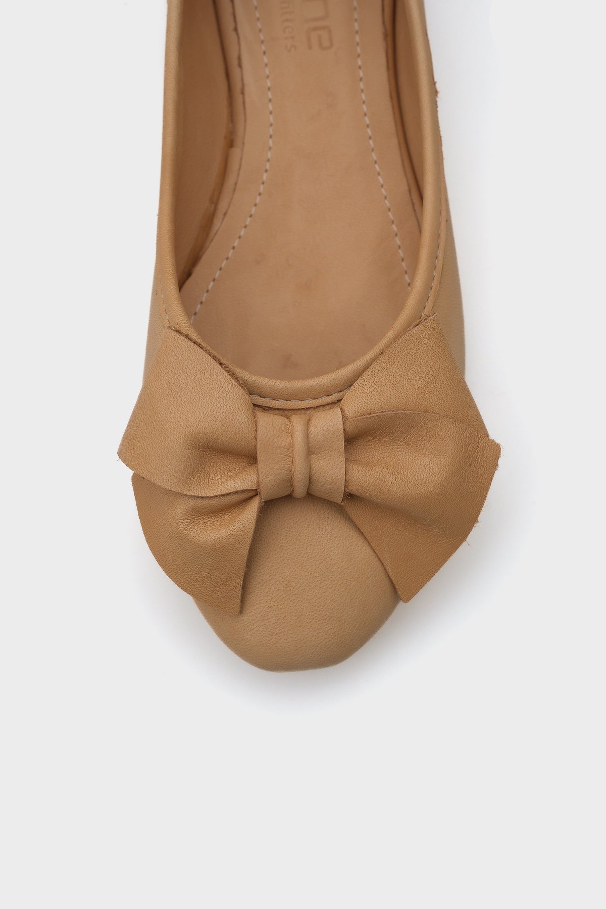 Bliss Kadın Hakiki Deri Fiyonk Aksesuarlı Babet