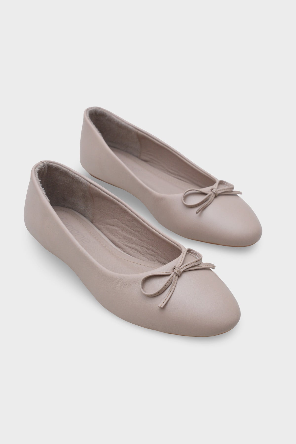 Bloom Hakiki Deri Fiyonklu Yuvarlak Burunlu Kadın Babet