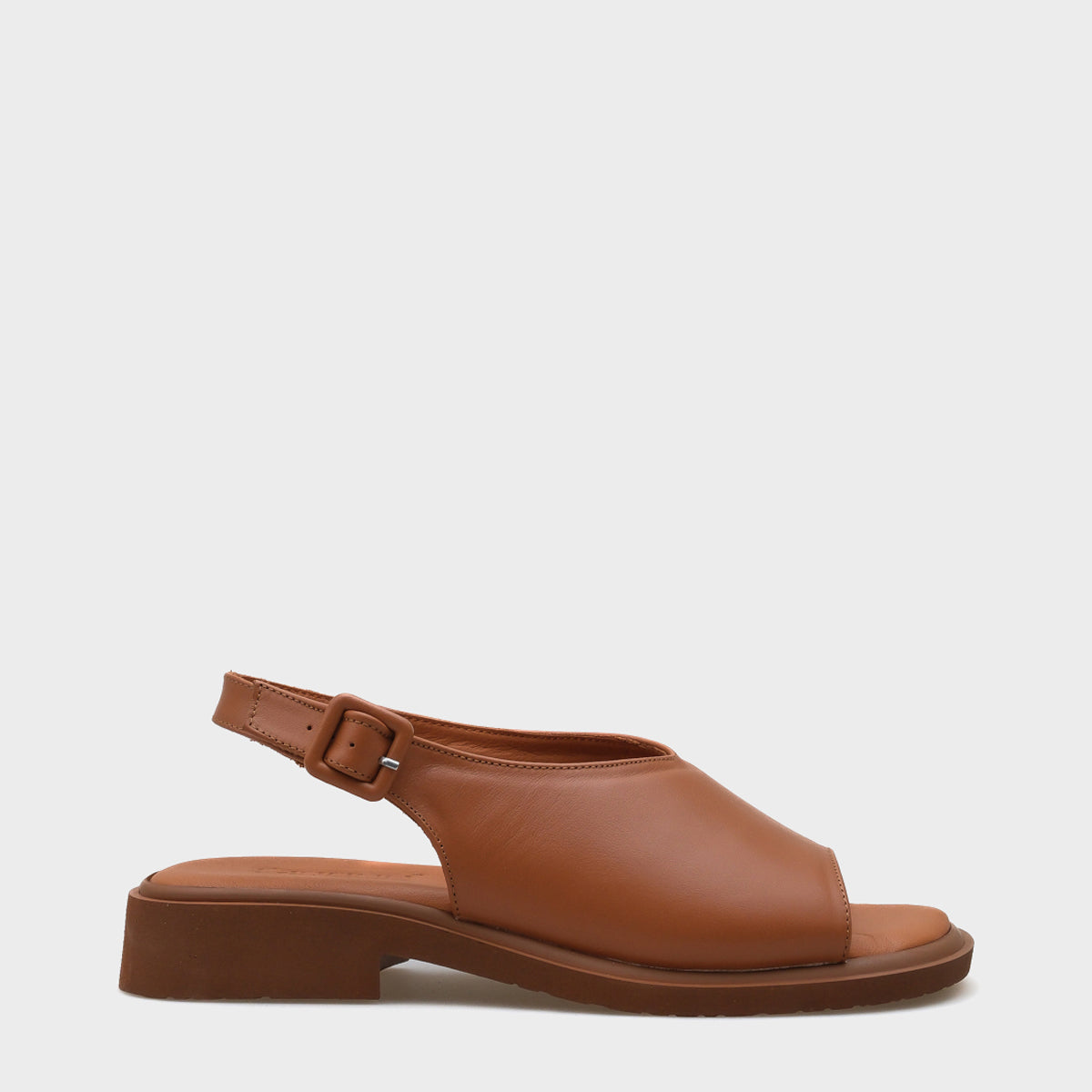 Cora Hakiki Deri Kısa Topuklu Konfor Tek Bantlı Kadın Sandalet