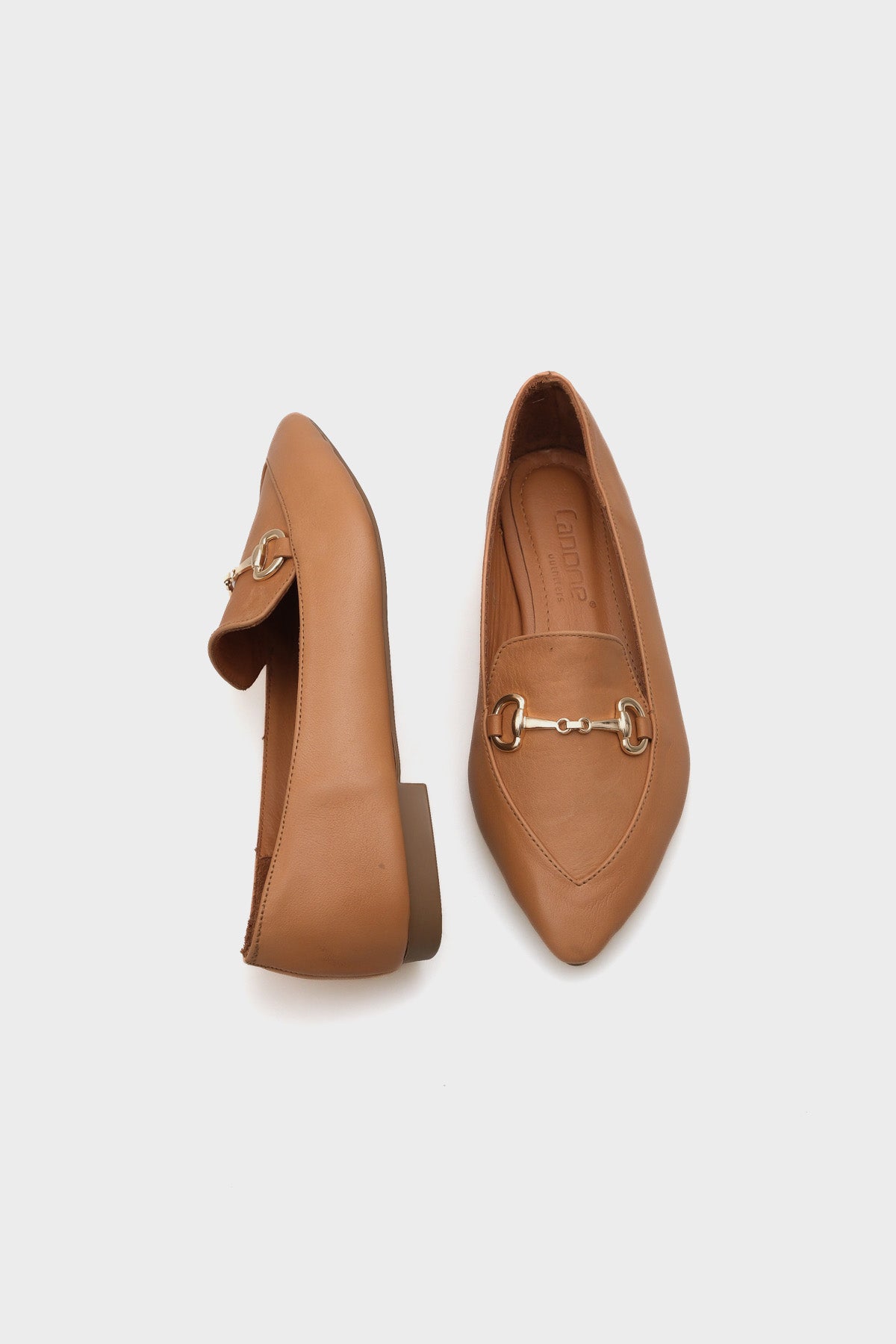 Bluby Hakiki Deri Sivri Burunlu Tokalı Kadın Babet