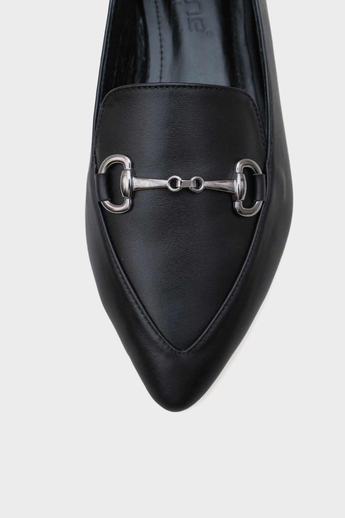 Bluby Hakiki Deri Sivri Burunlu Tokalı Kadın Babet