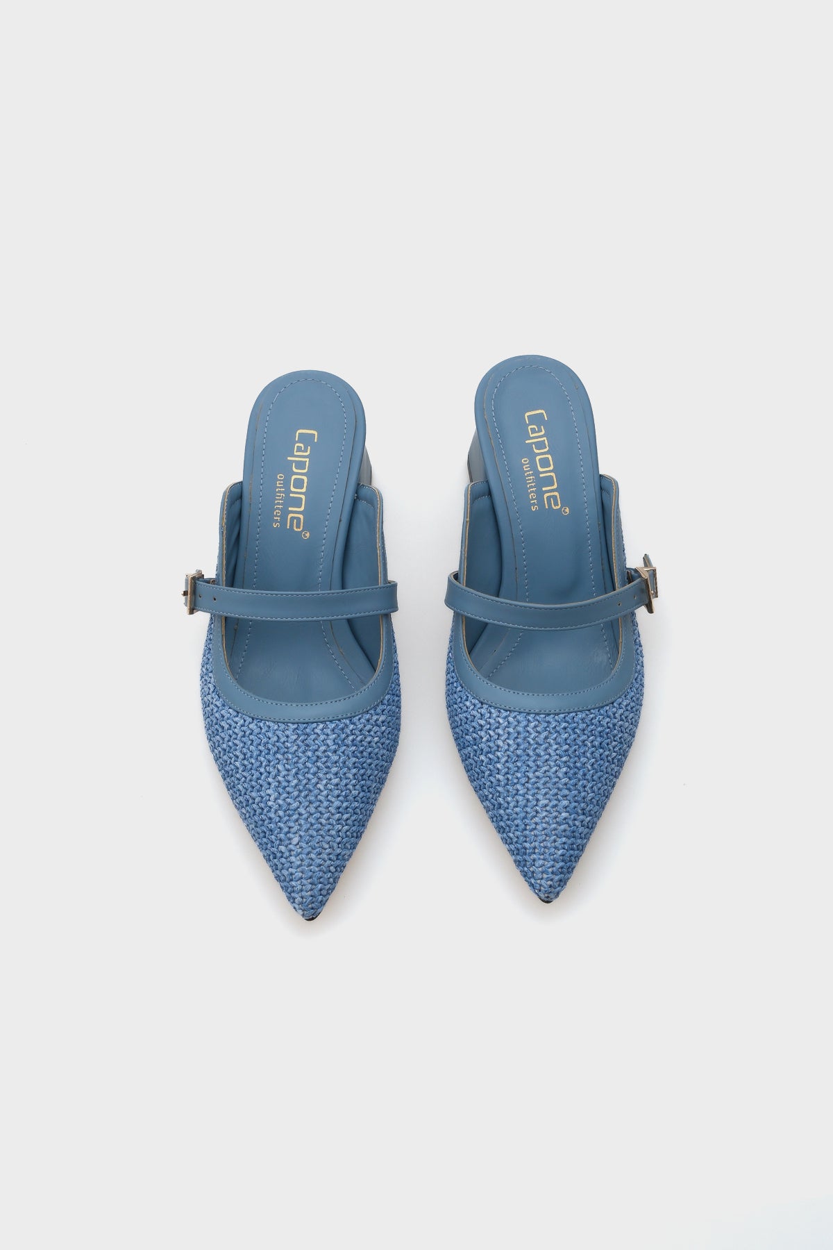 Nena Hakiki Deri Sivri Burunlu Hasır Burnu Kapalı Kadın Terlik