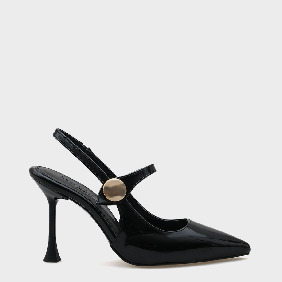 Holly Rugan Yüksek Topuklu Metal Tokalı Arkası Bantlı Stiletto