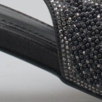 Denyse Komple Taşlı Sivri Burunlu Saten Arkası Bantlı Kadın Ayakkabı