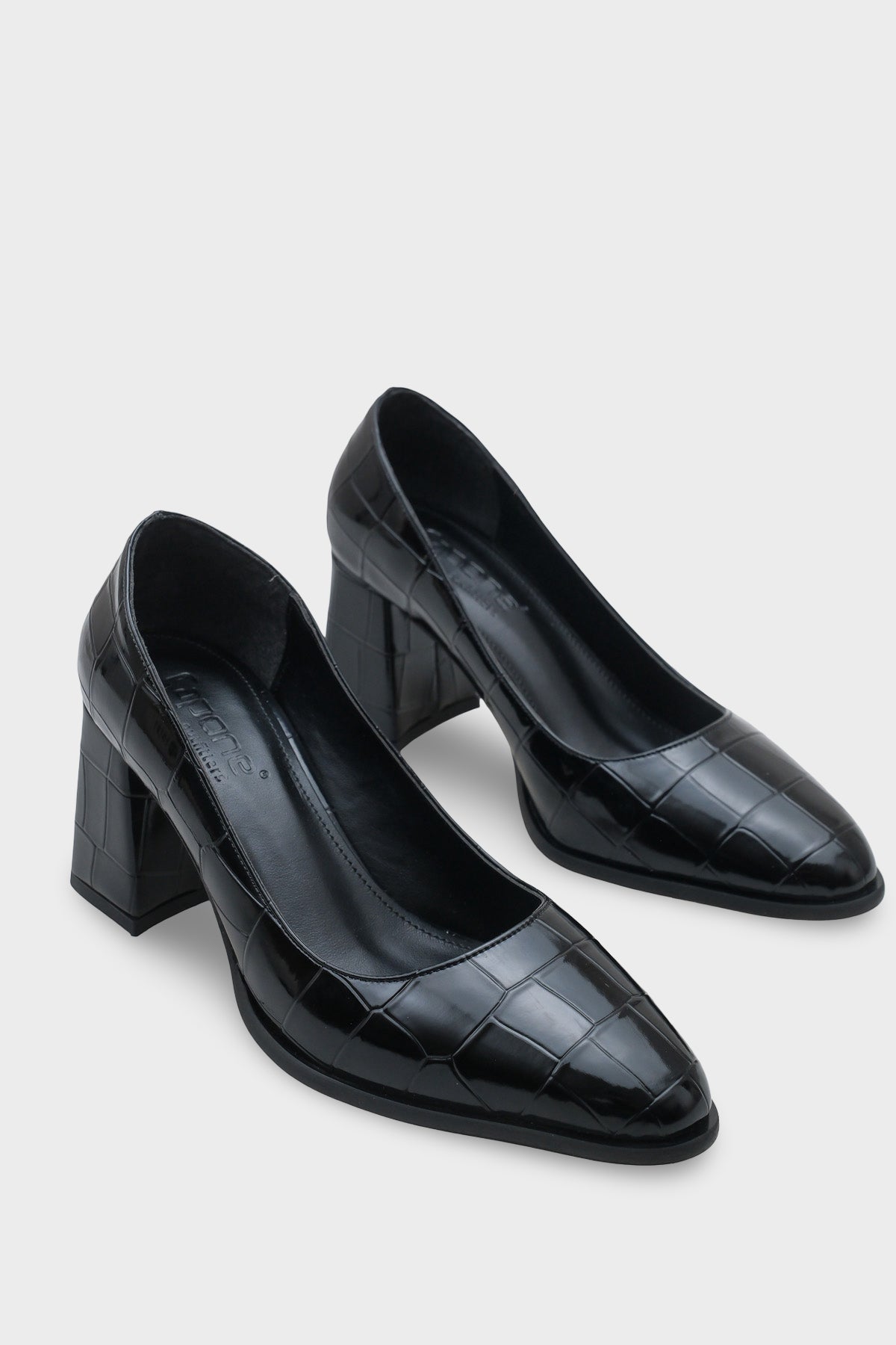 Penni Yuvarlak Burunlu Orta Topuklu Günlük Kadın Topuklu Ayakkabı