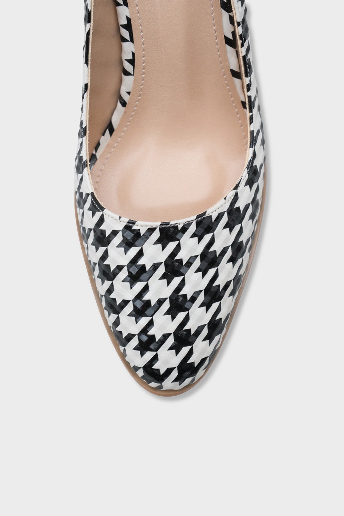 Penni Yuvarlak Burunlu Orta Topuklu Günlük Kadın Topuklu Ayakkabı