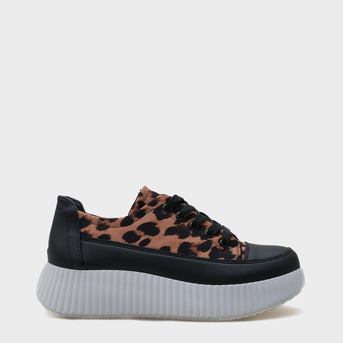 Glori Bağcıklı Leopar Desenli  Kadın Sneaker