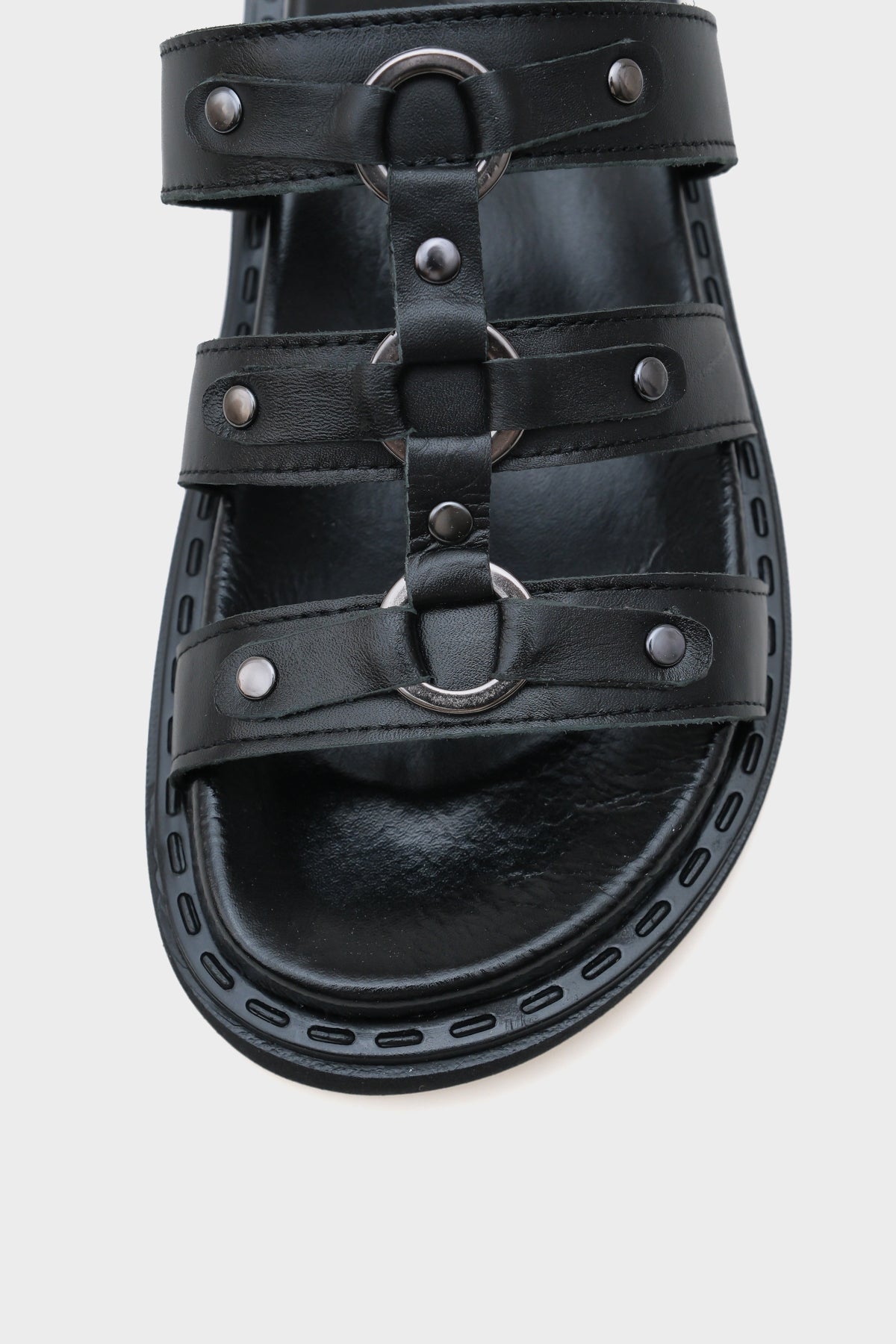 Mora Aksesuarlı Deri Kadın Terlik