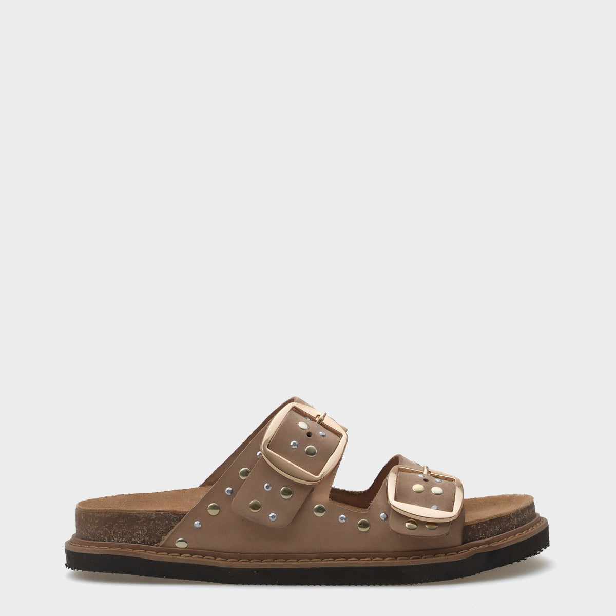 Nicky Zımbalı Deri Kadın Terlik