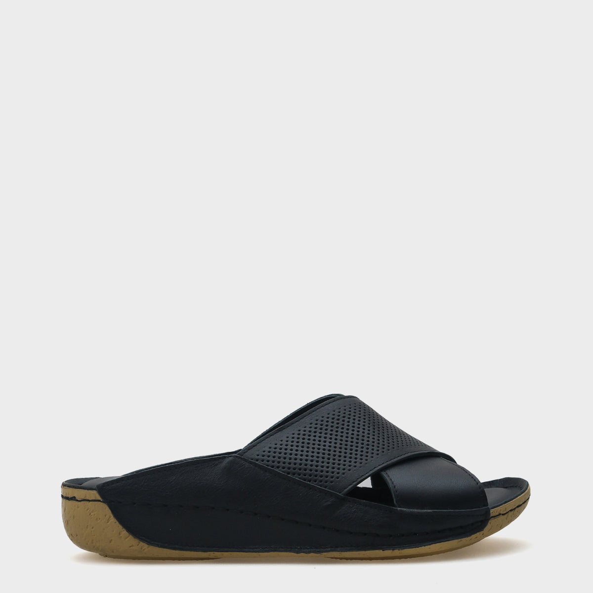 Nissa Çapraz Bantlı Deri Konfor Anatomik Kadın Terlik