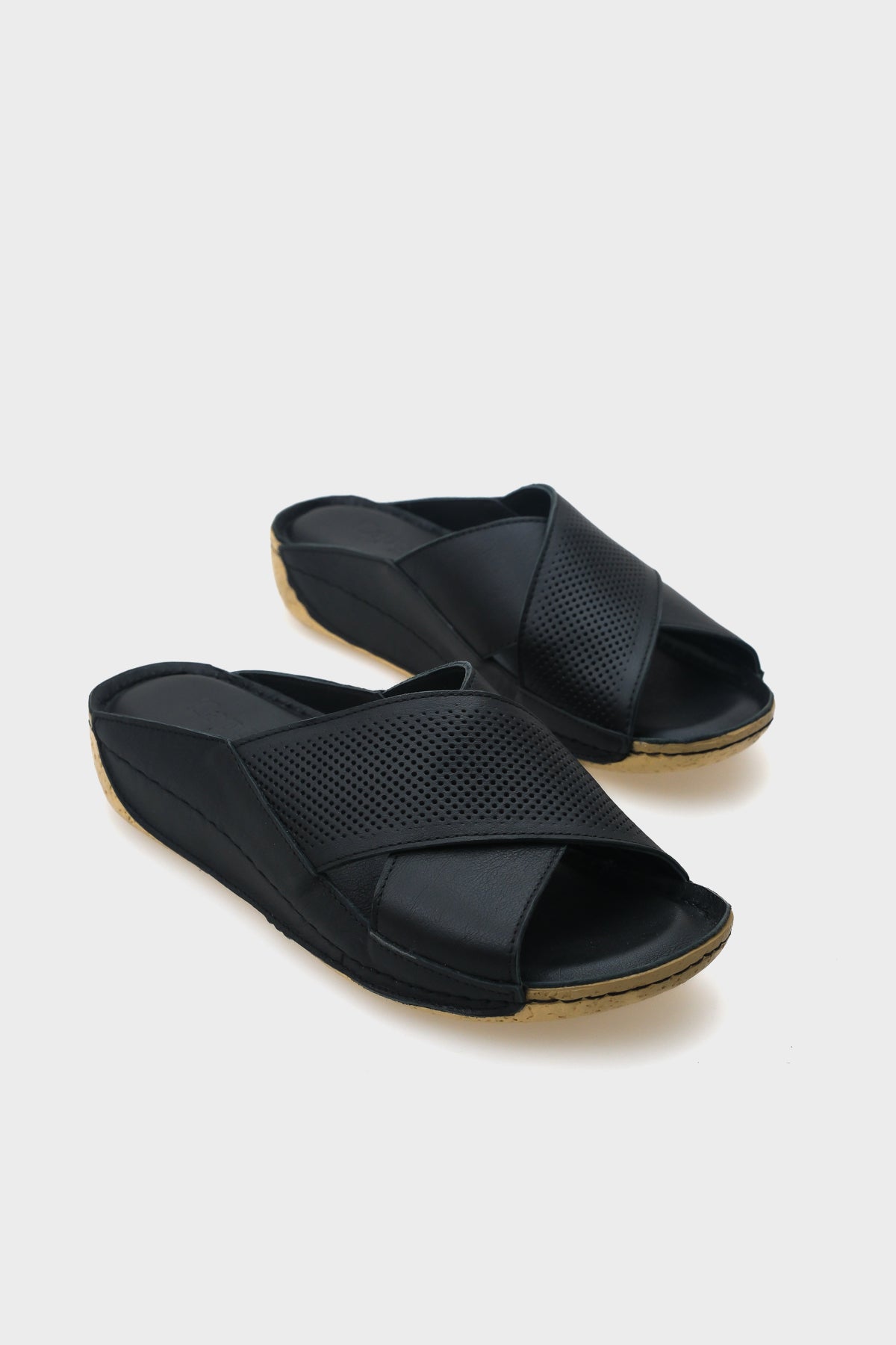 Nissa Çapraz Bantlı Deri Konfor Anatomik Kadın Terlik