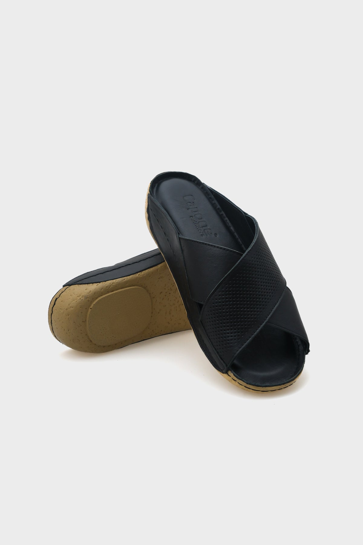 Nissa Çapraz Bantlı Deri Konfor Anatomik Kadın Terlik