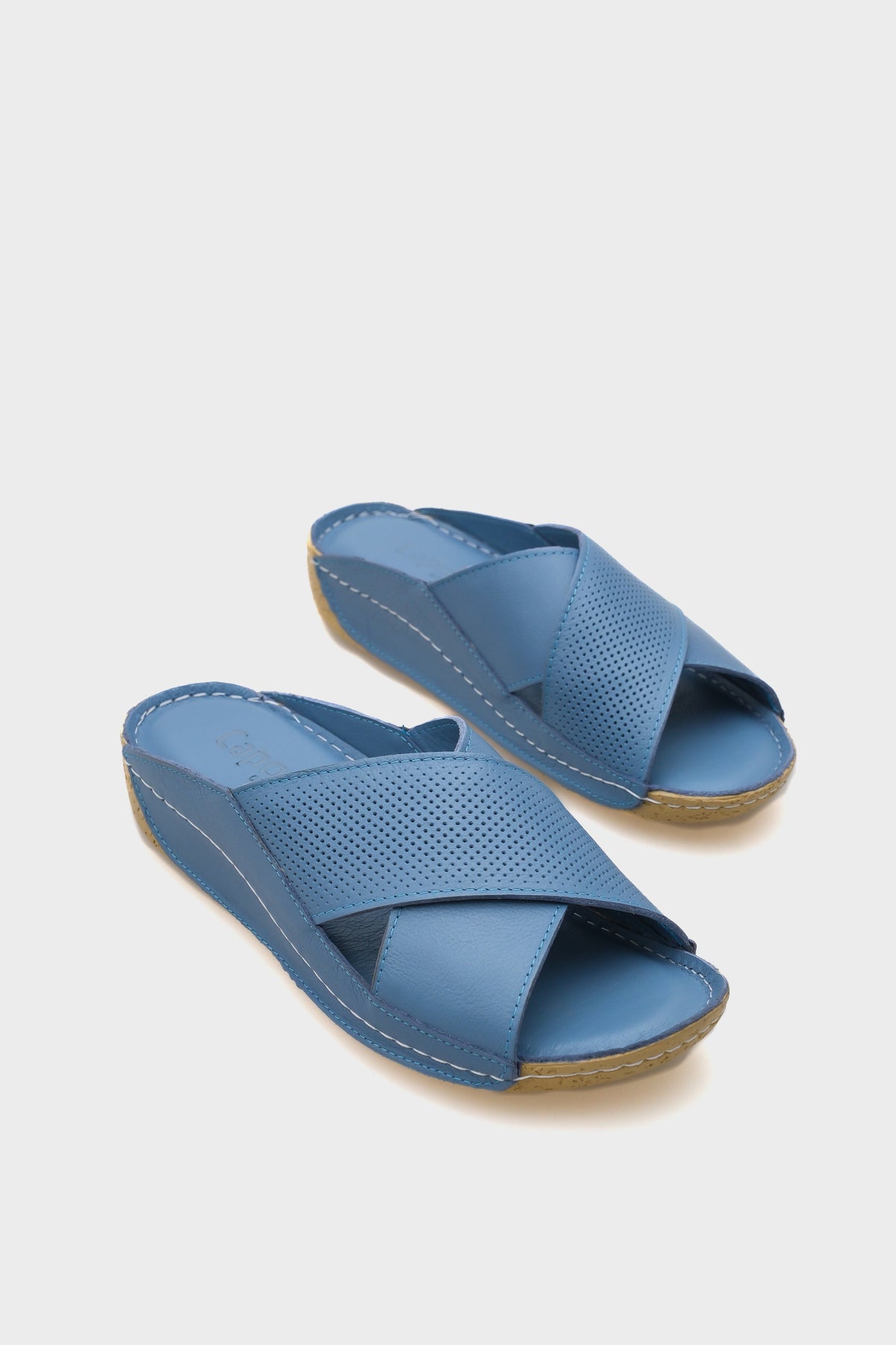 Nissa Çapraz Bantlı Deri Konfor Anatomik Kadın Terlik