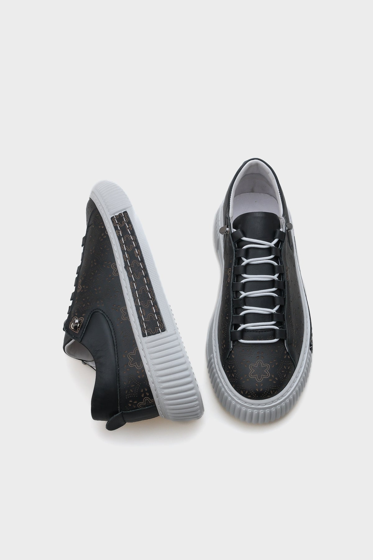 Haily Lazerli Hakiki Deri Kadın Sneaker